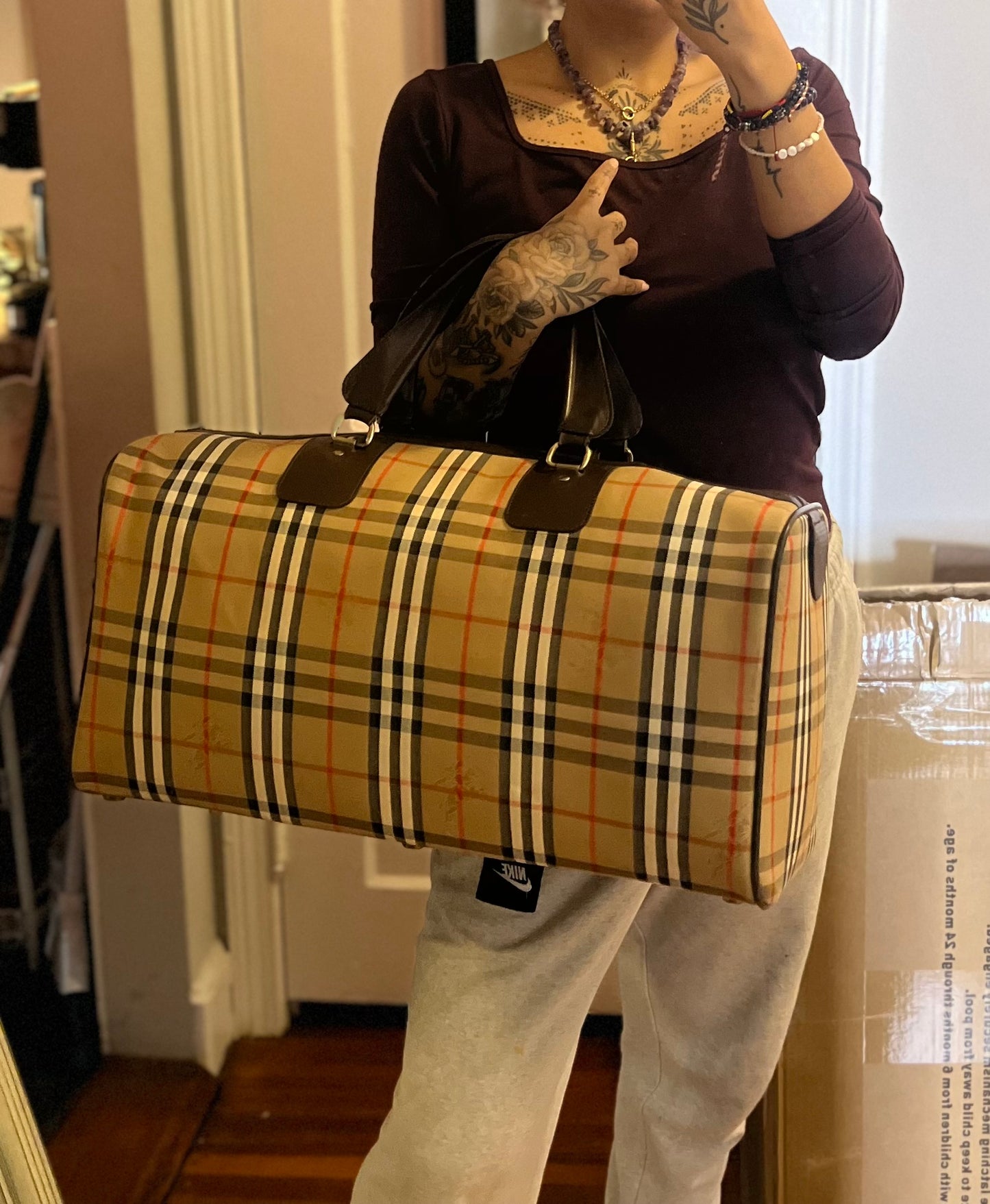 Burberry Nova Check Duffle