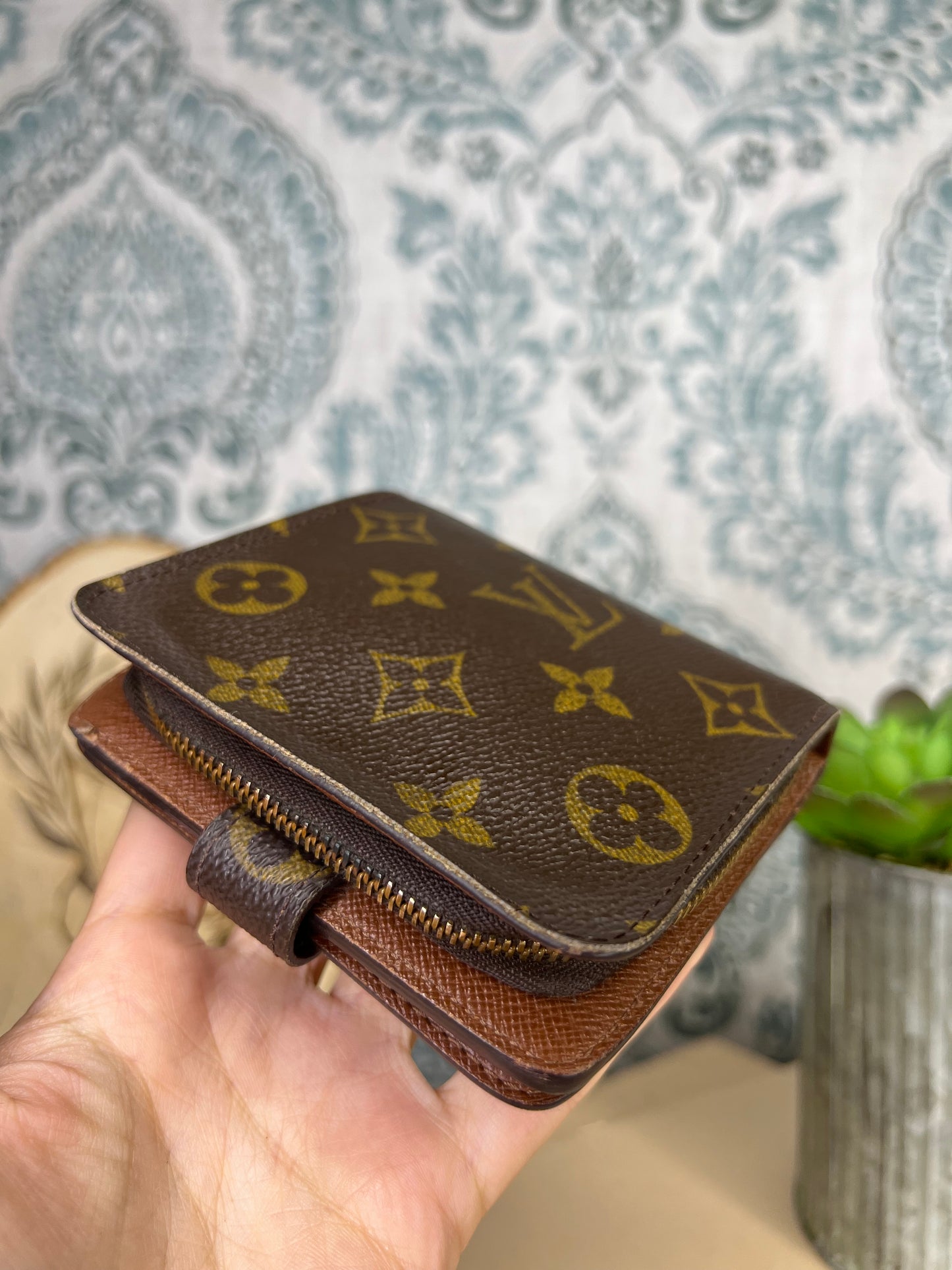 Monogram Compact Zip Wallet