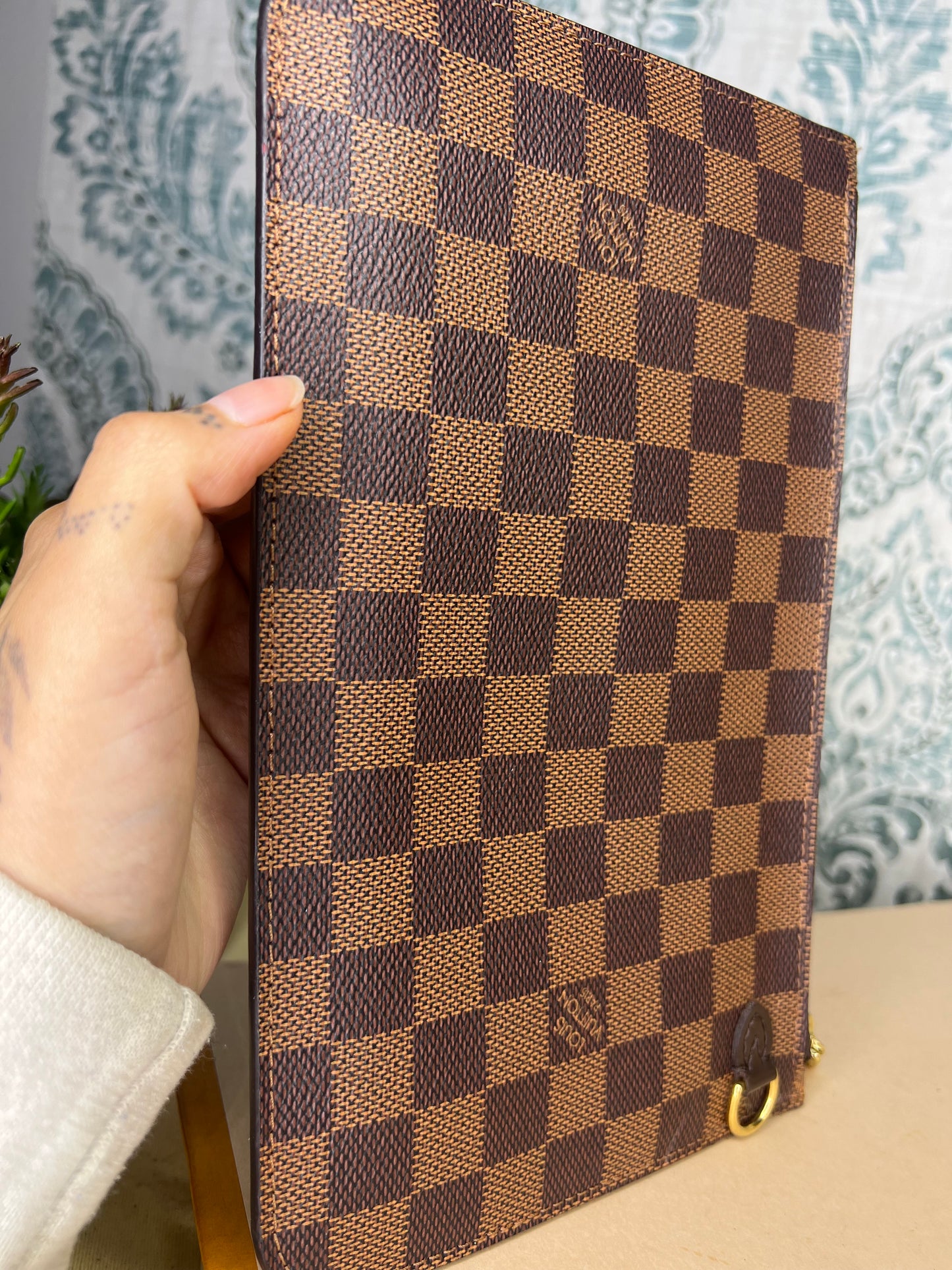Louis Vuitton Neverfull Pochette Pouch Damier Ebene