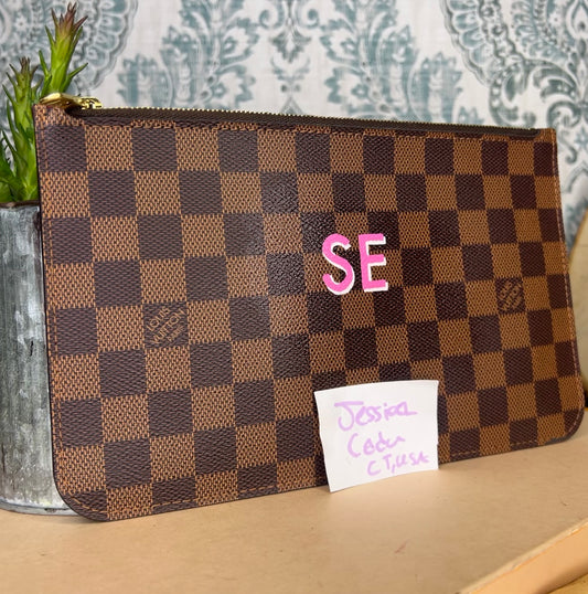 Louis Vuitton Neverfull Pochette Pouch Damier Ebene
