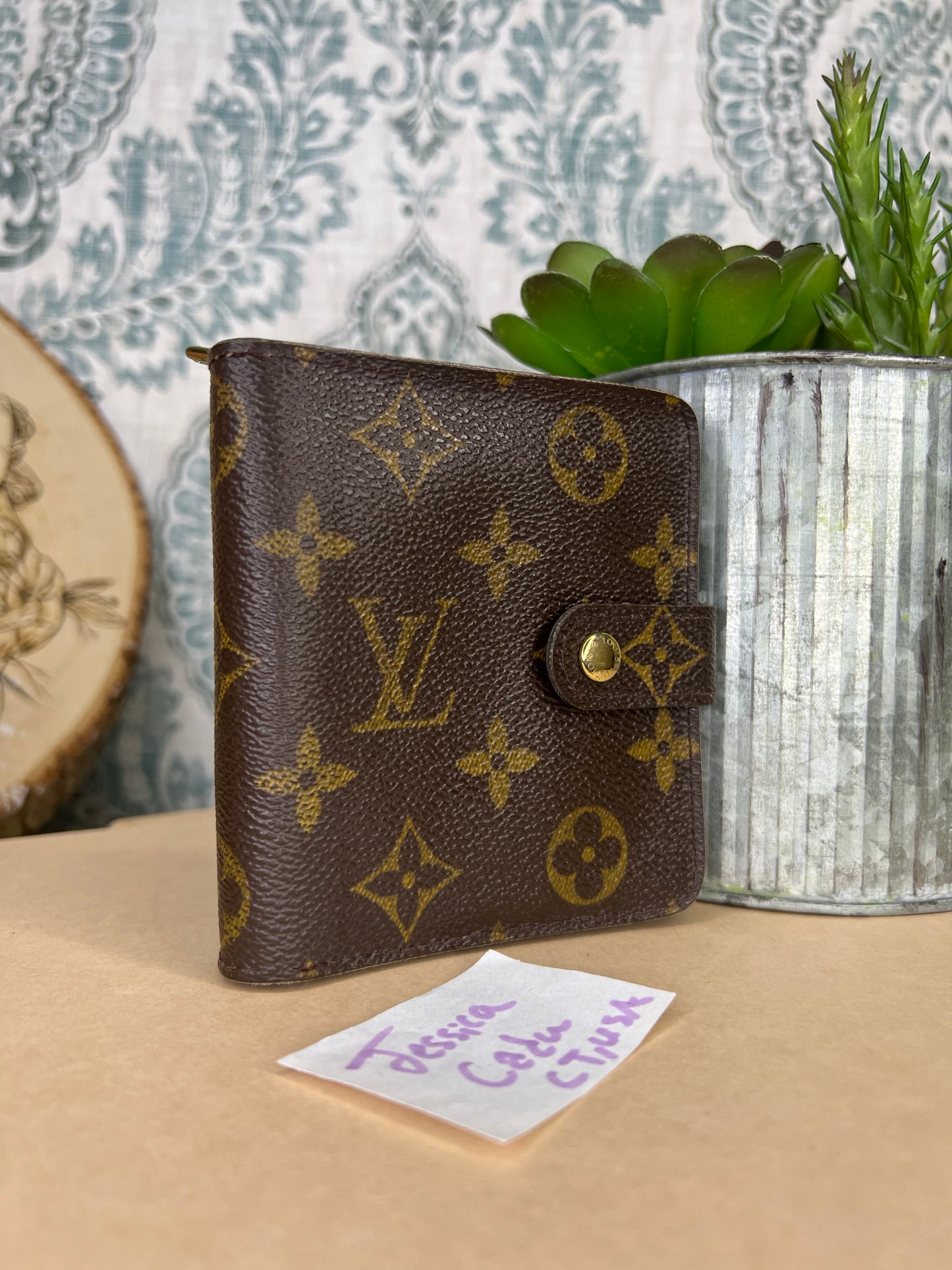 Monogram Compact Zip Wallet