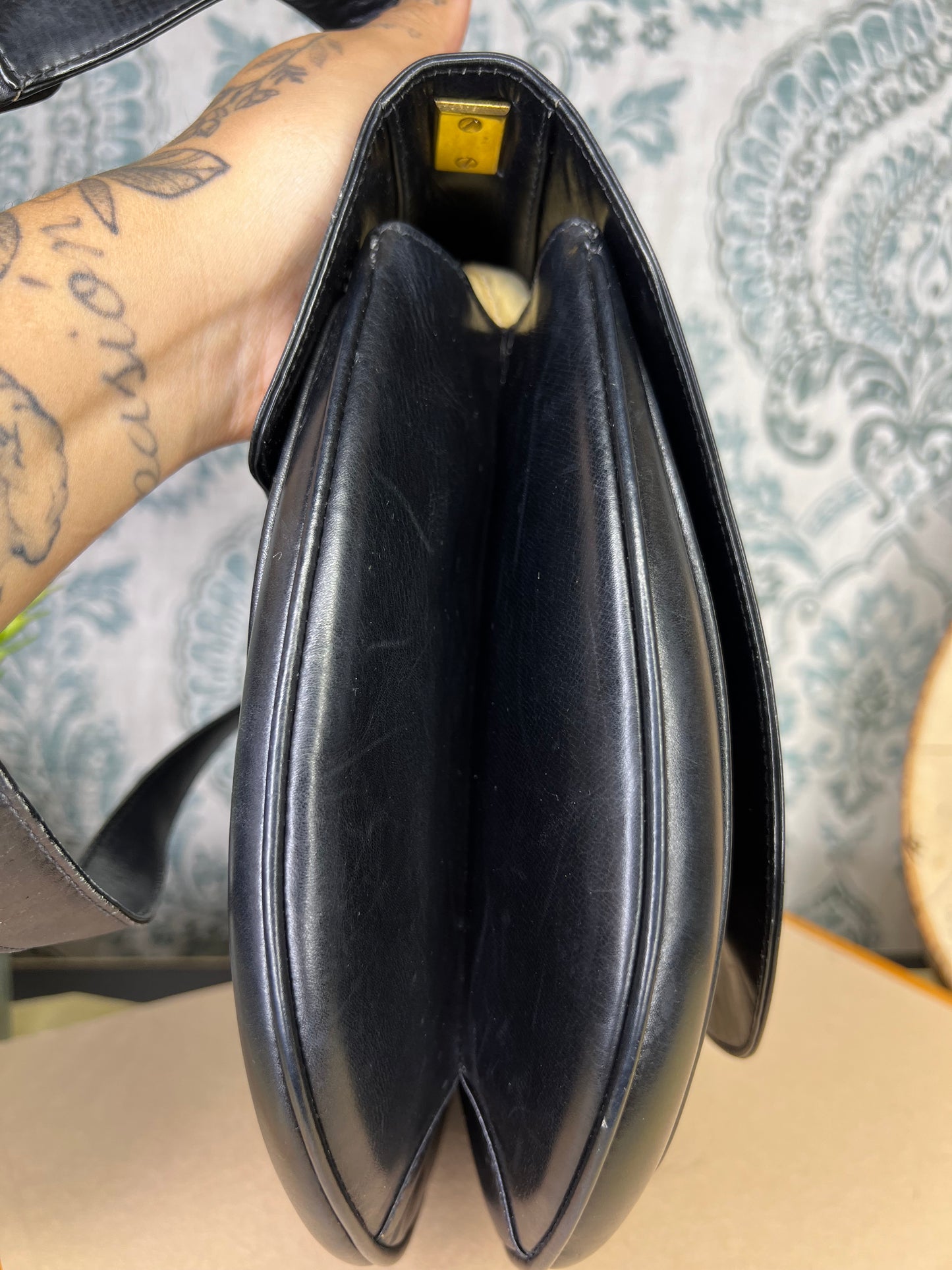 Gucci Vintage Horsebit Black Shoulder Bag