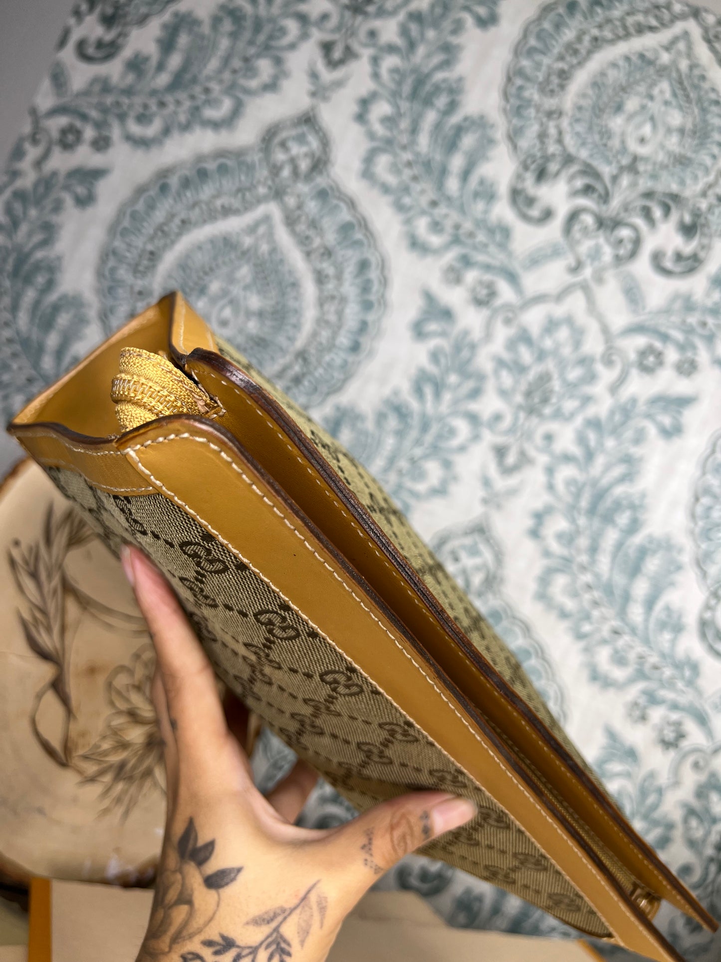 Gucci Tan Vintage Clutch