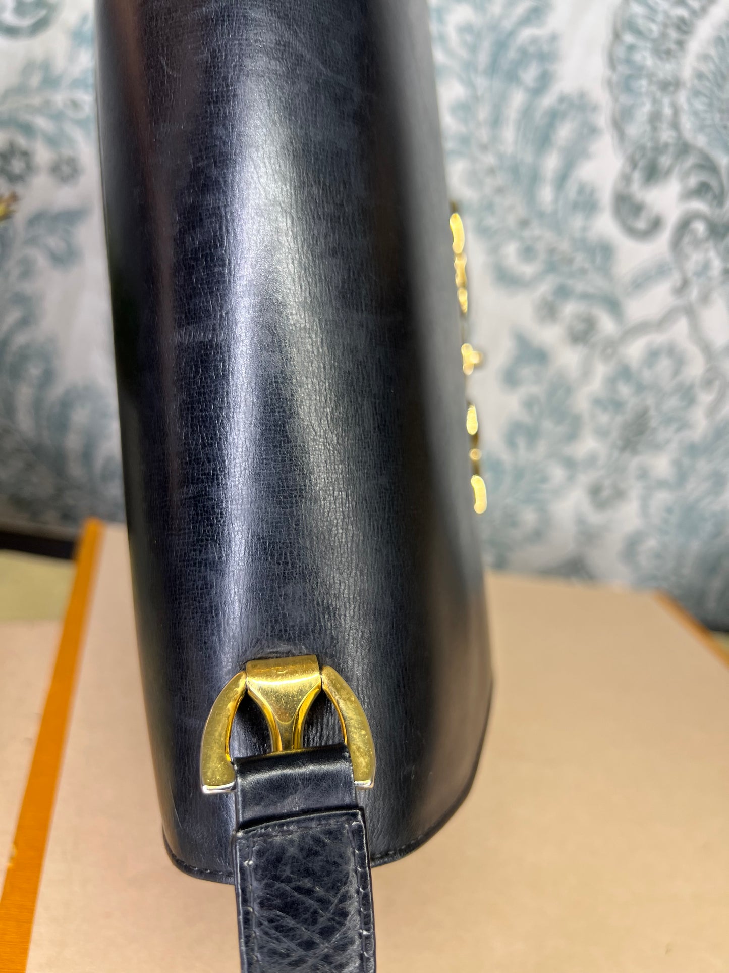 Gucci Vintage Horsebit Black Shoulder Bag