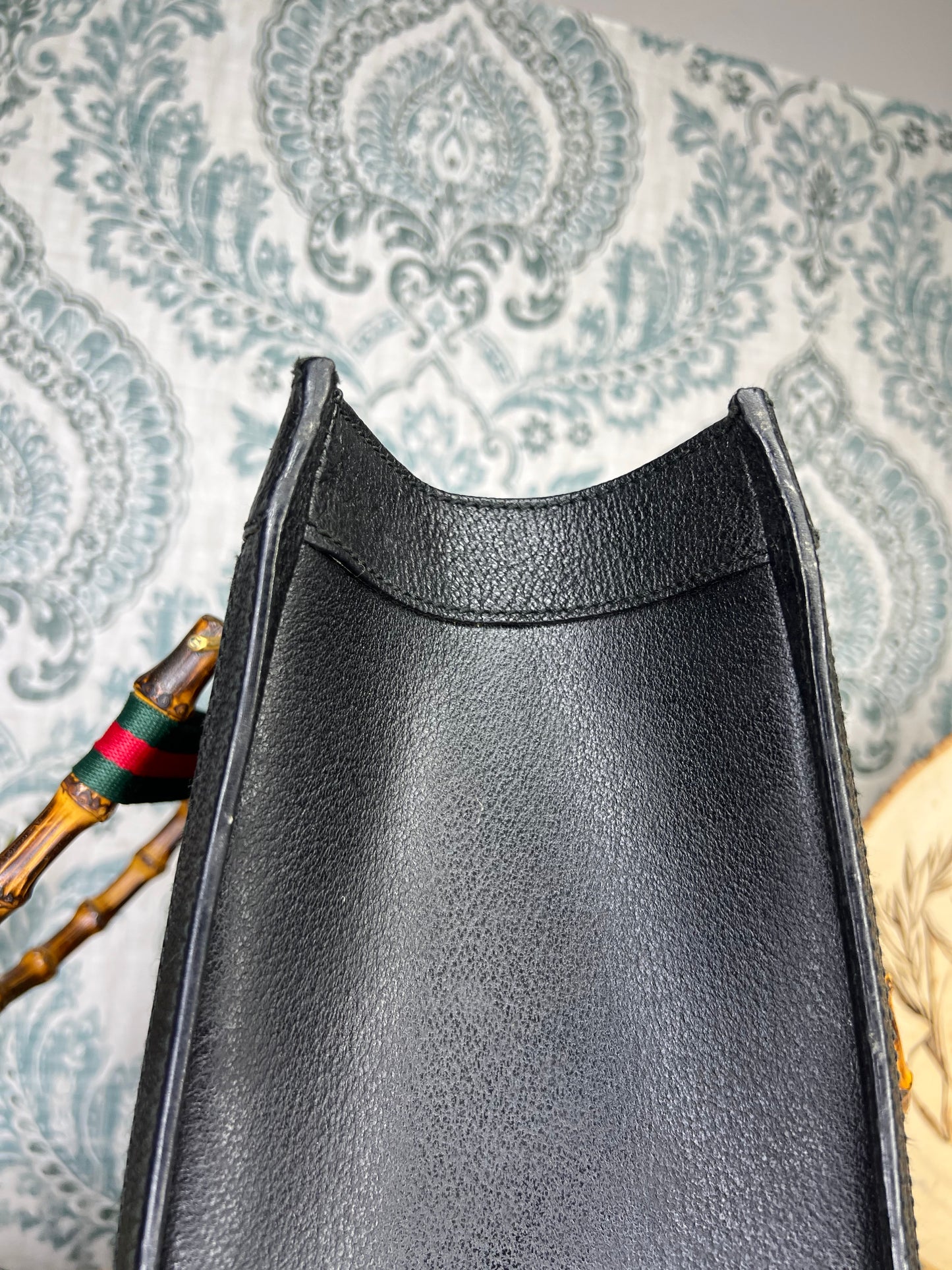 Gucci Vintage Black Diana Tote