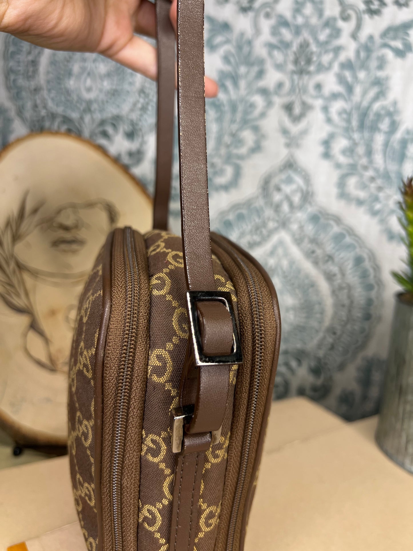 Gucci Brown Canvas Pochette
