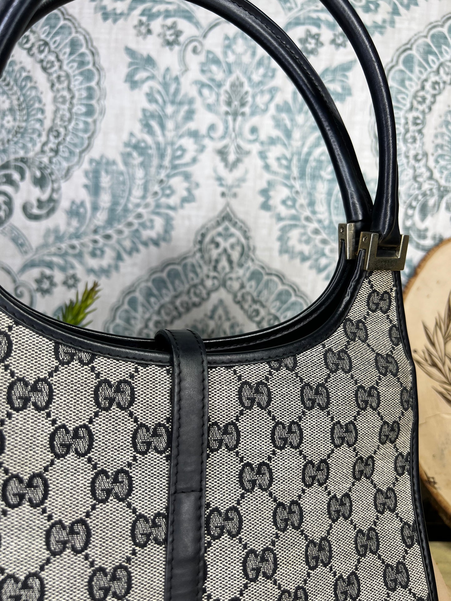 Gucci Jackie Navy Blue Handbag