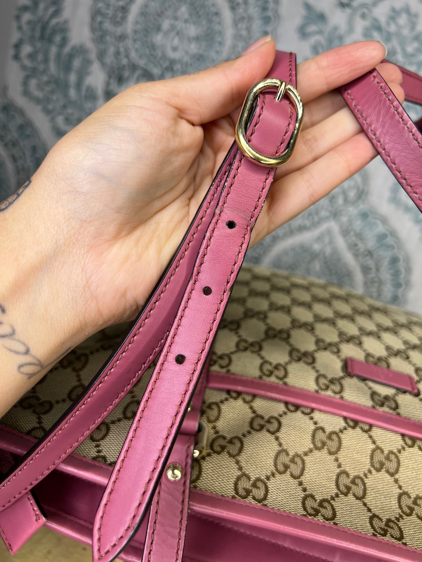 Gucci Joy Peonia Tote Crossbody