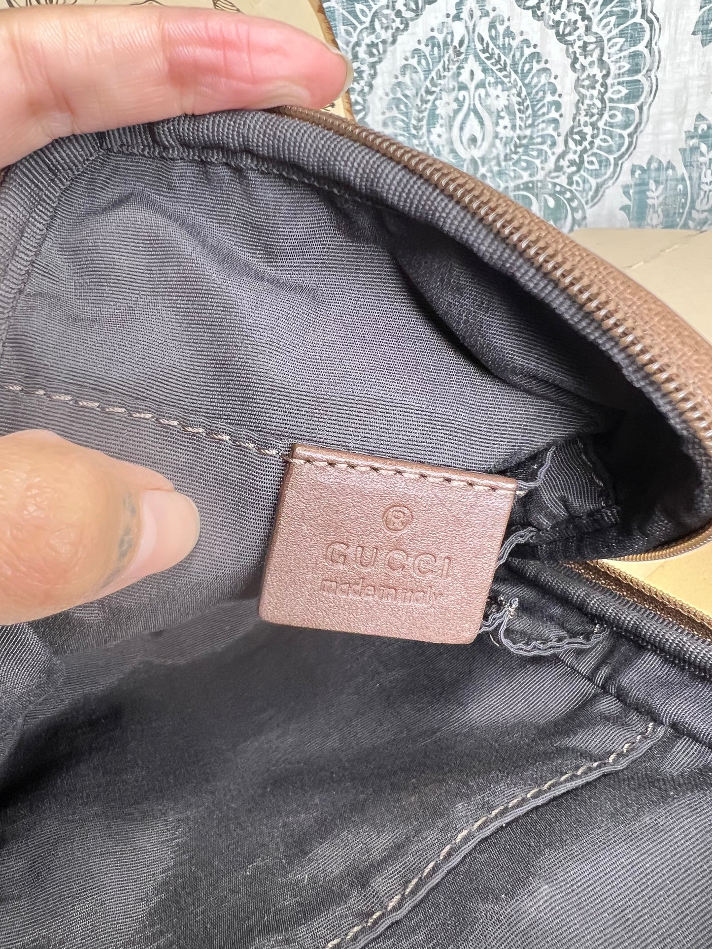 Gucci Brown Canvas Pochette