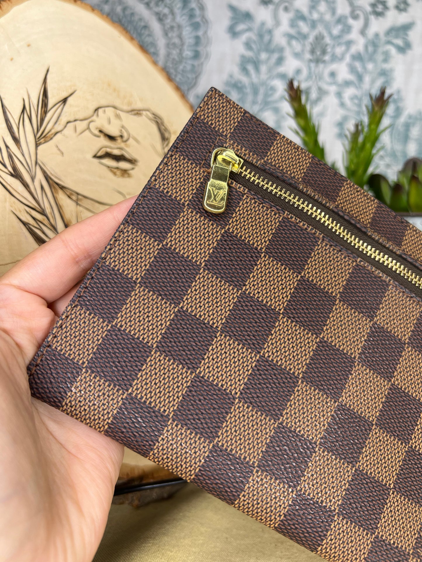 Damier Clifton Wristlet
