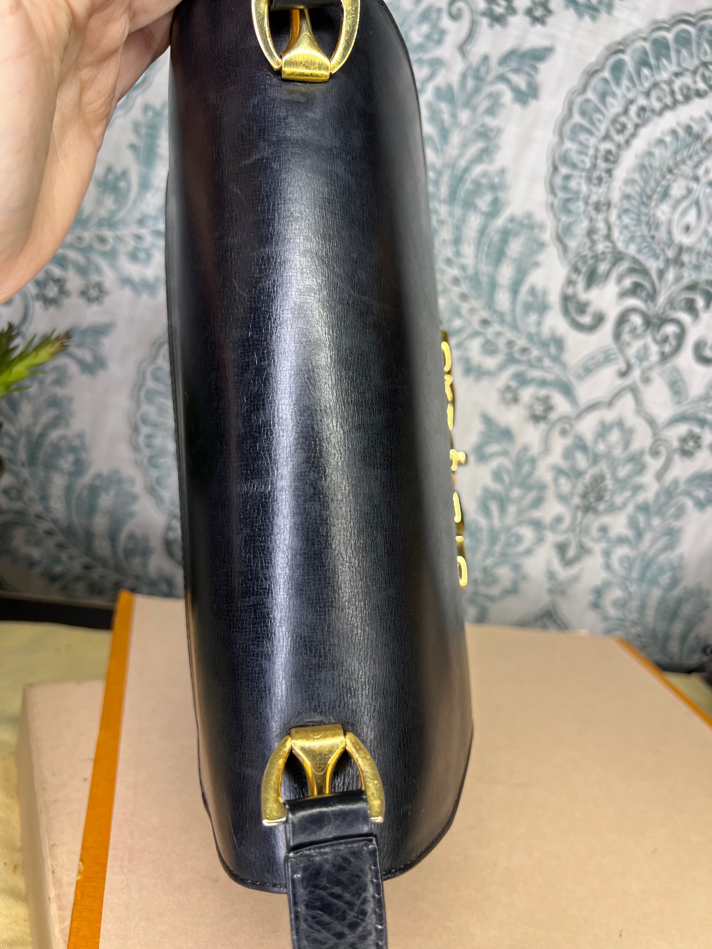 Gucci Vintage Horsebit Black Shoulder Bag