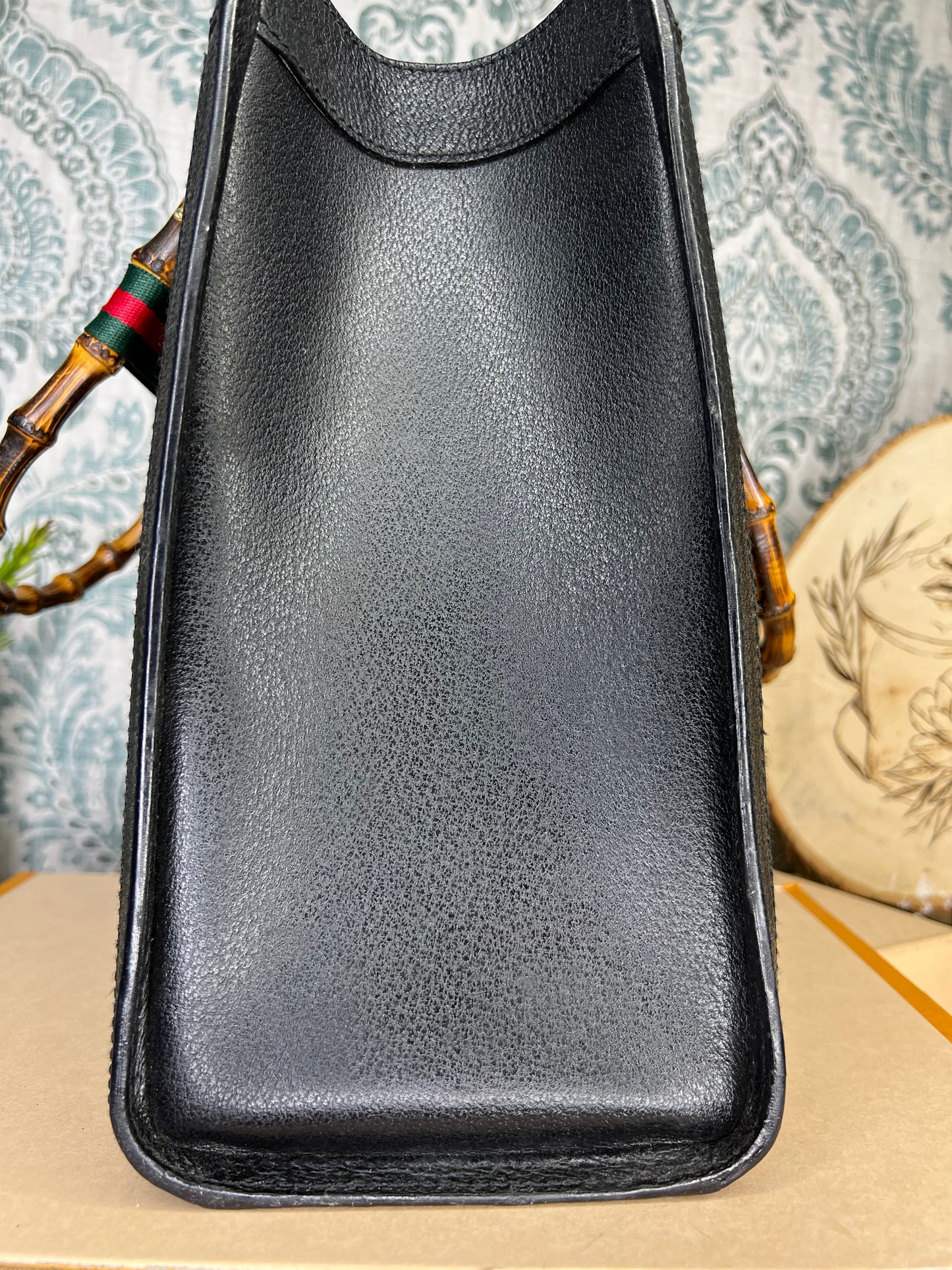 Gucci Vintage Black Diana Tote