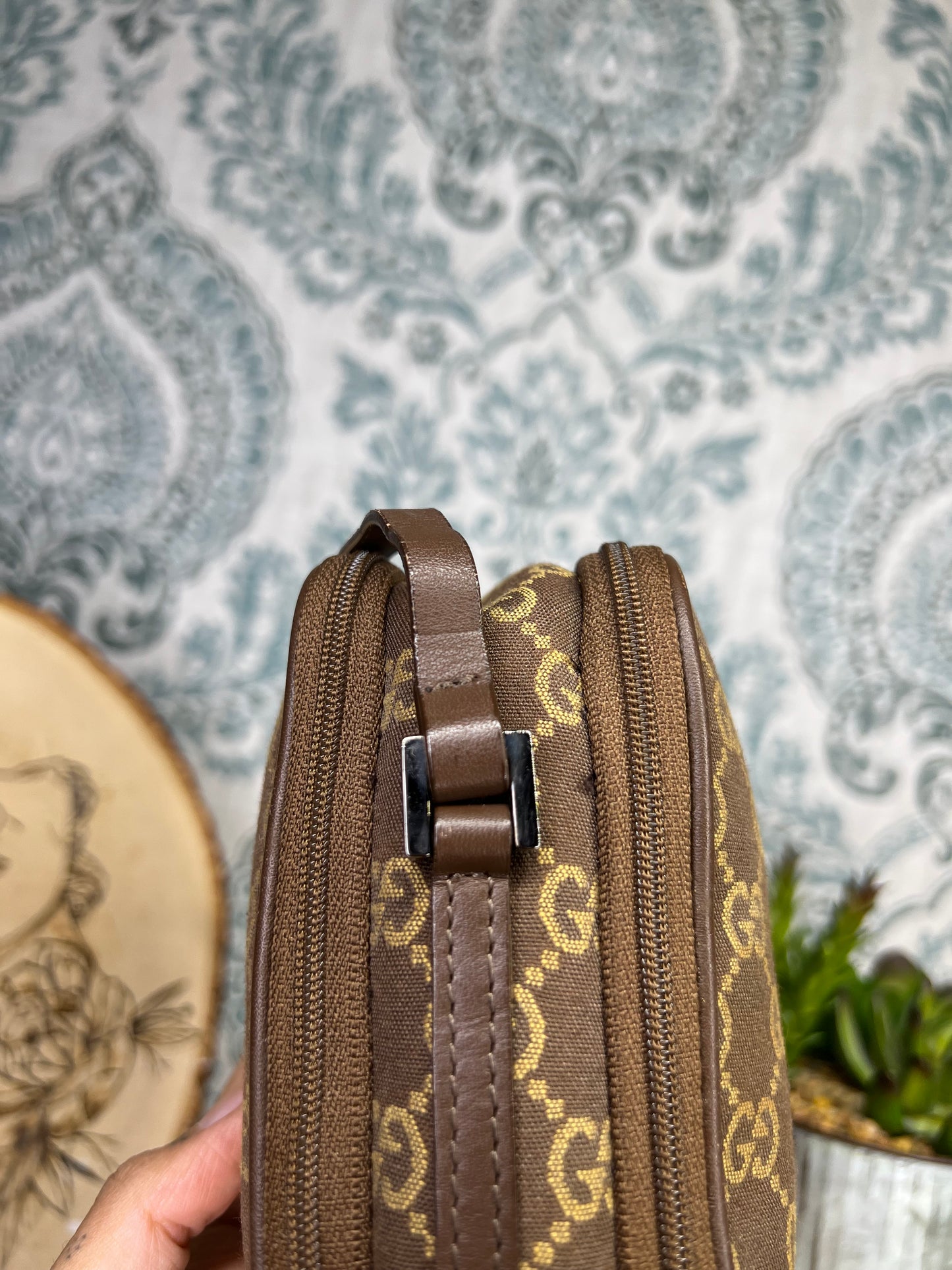 Gucci Brown Canvas Pochette