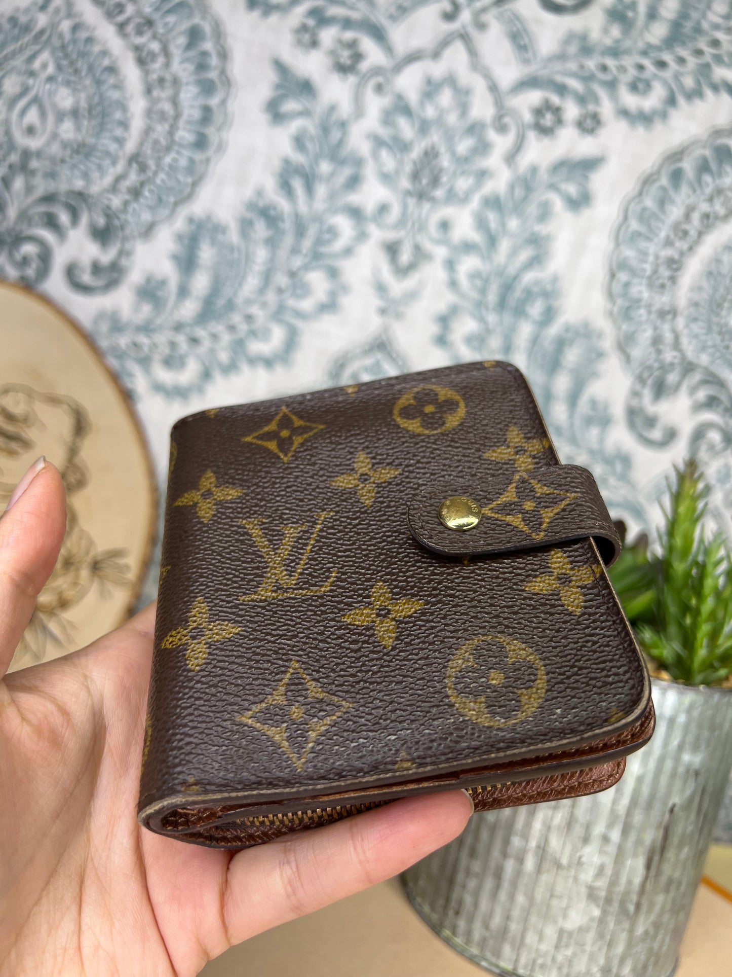 Monogram Compact Zip Wallet