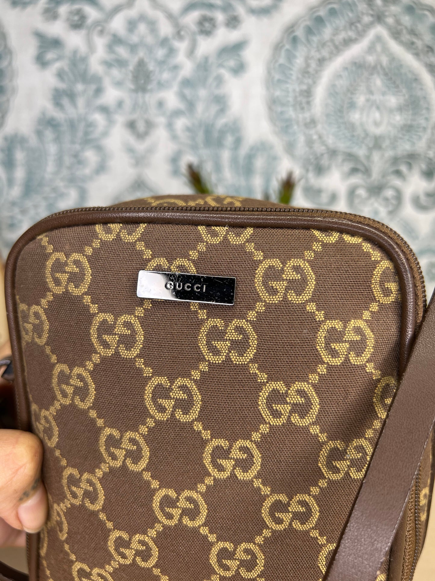 Gucci Brown Canvas Pochette
