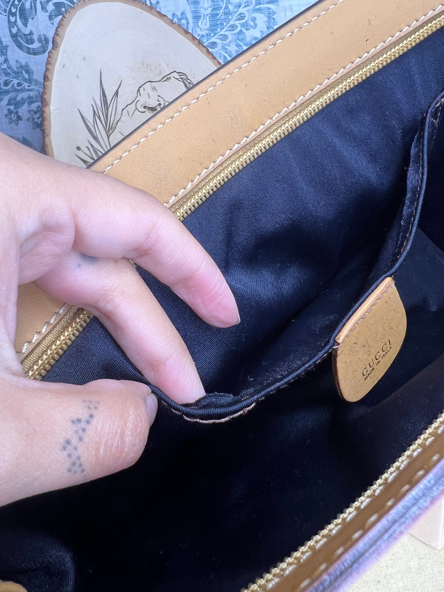 Gucci Tan Vintage Clutch