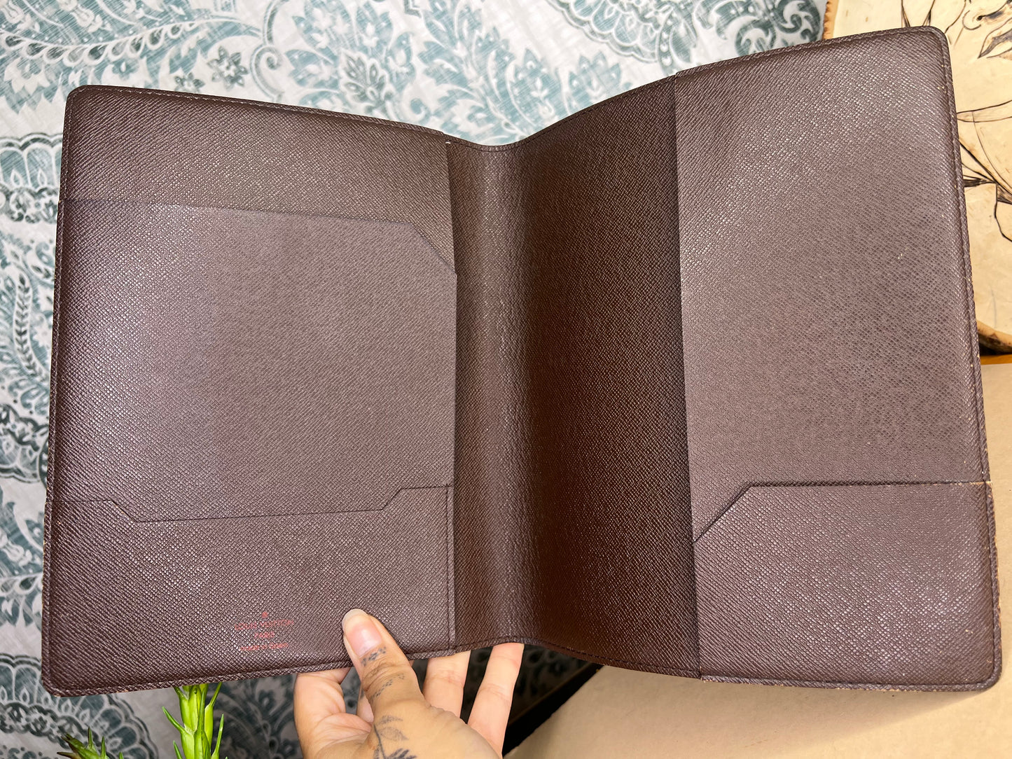 Louis Vuitton Damier Ebene Desk Agenda Cover