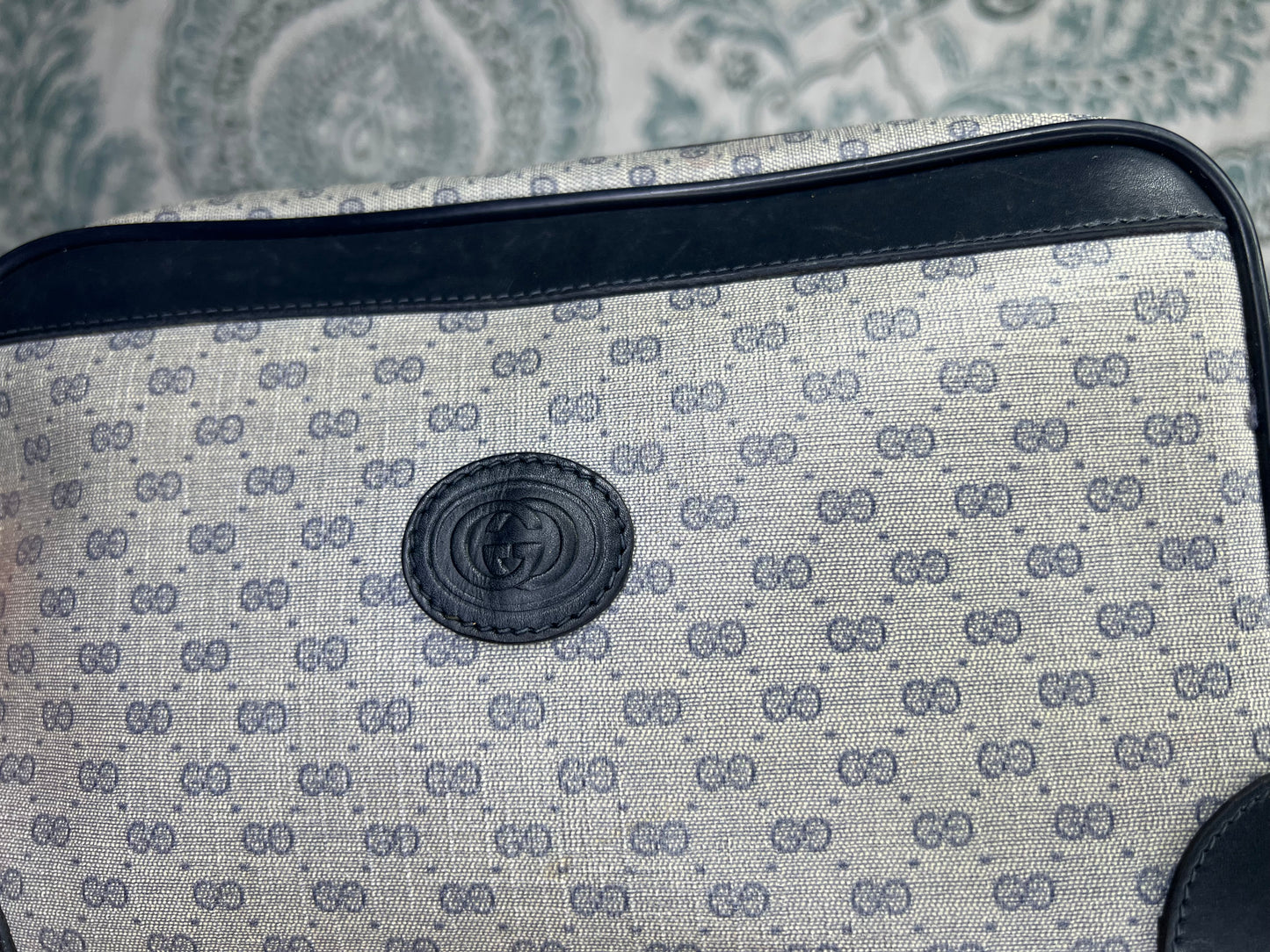 Micro Gucci Navy Vintage Clutch