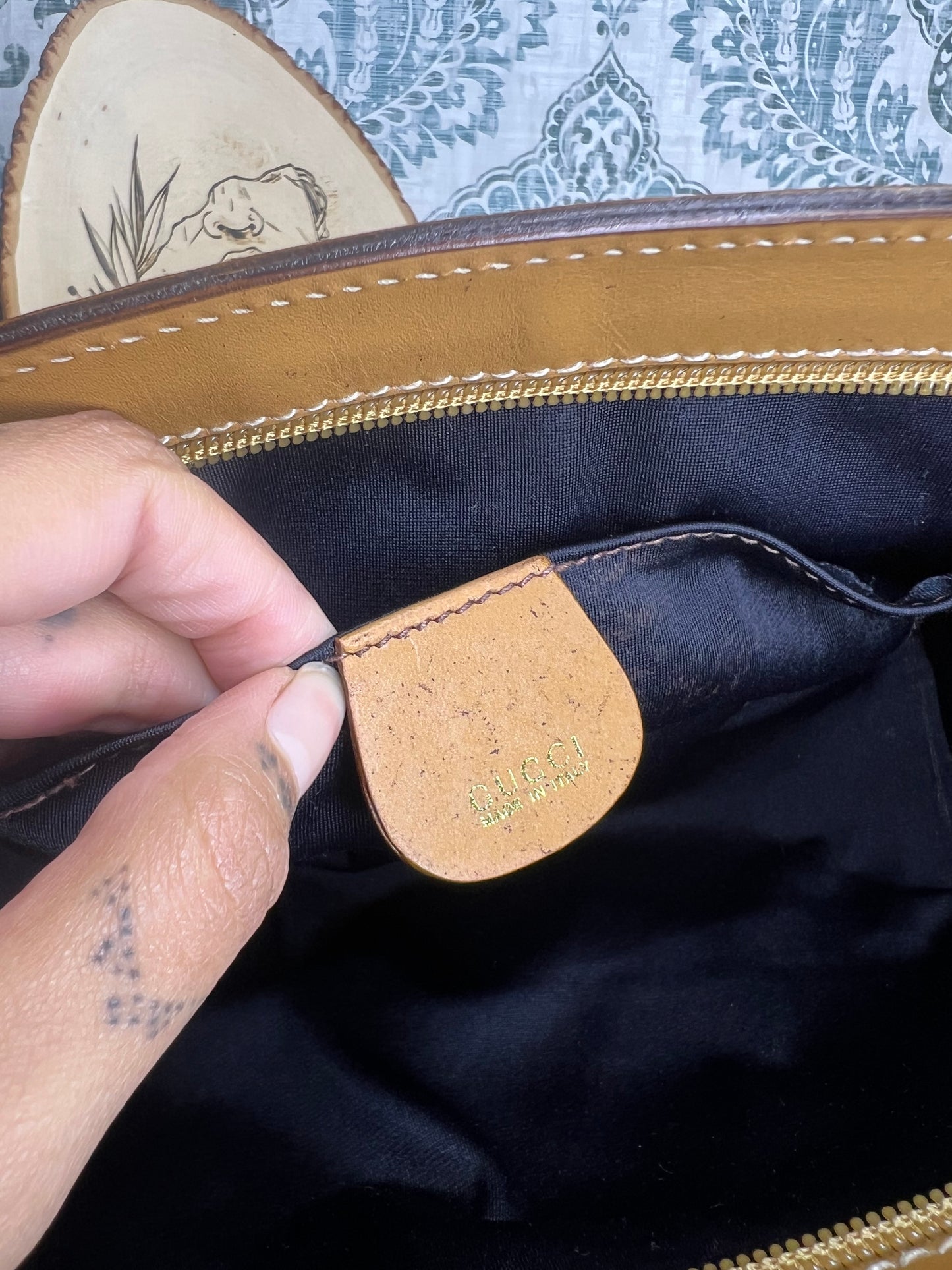 Gucci Tan Vintage Clutch