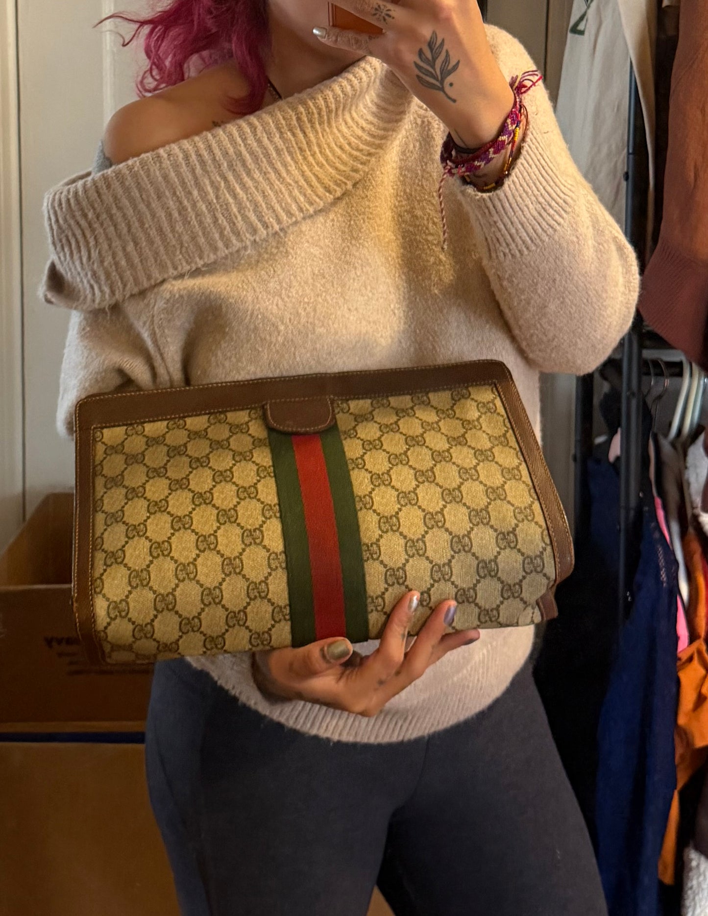 Gucci Supreme Sherry Line Clutch #1 (Parfums)