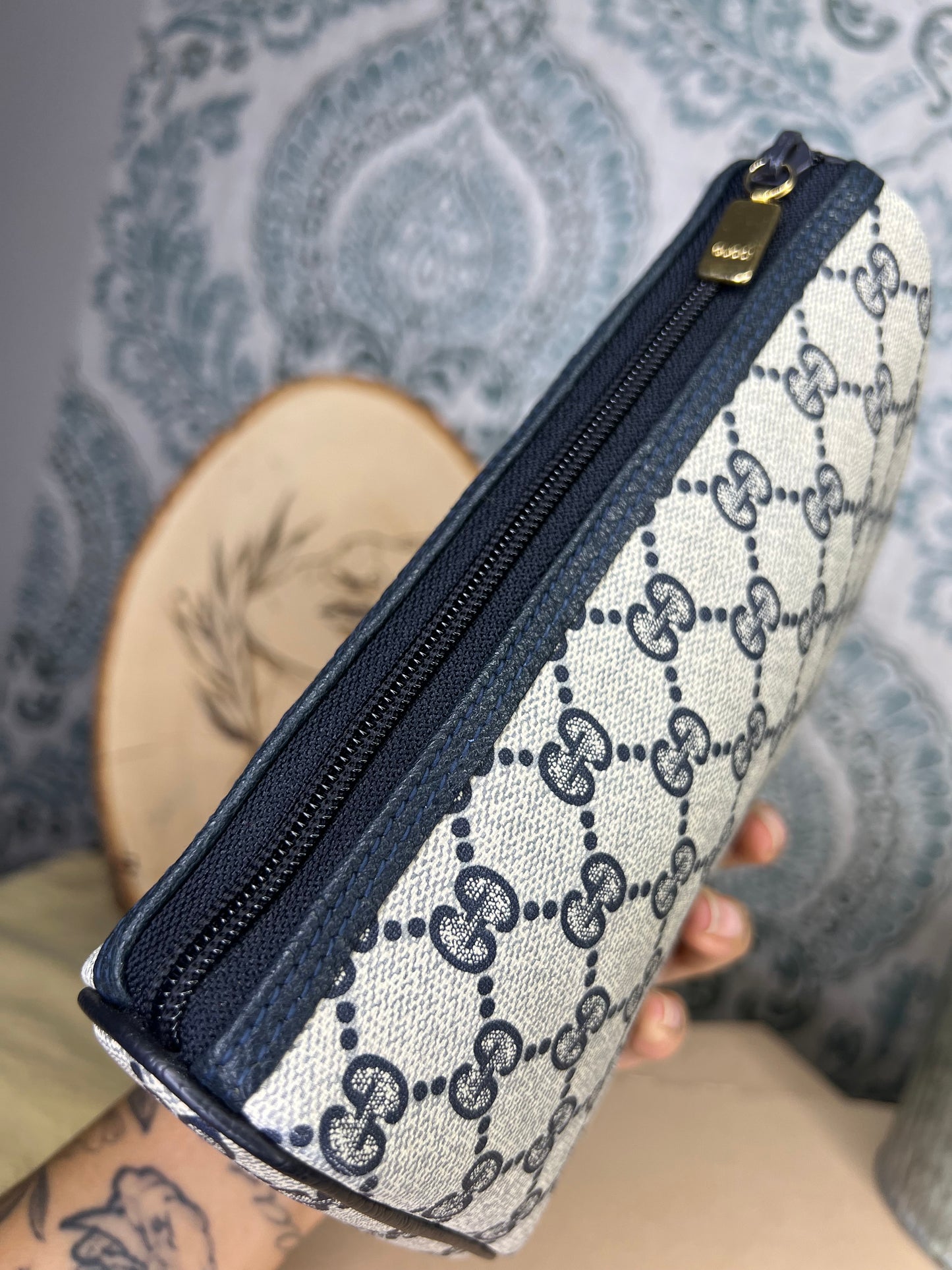 Gucci Navy Vintage Clutch