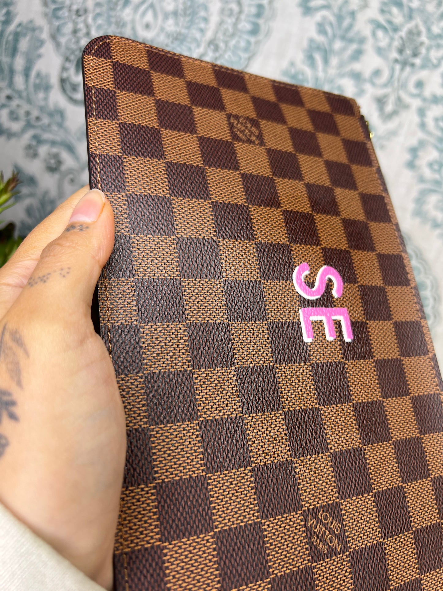 Louis Vuitton Neverfull Pochette Pouch Damier Ebene