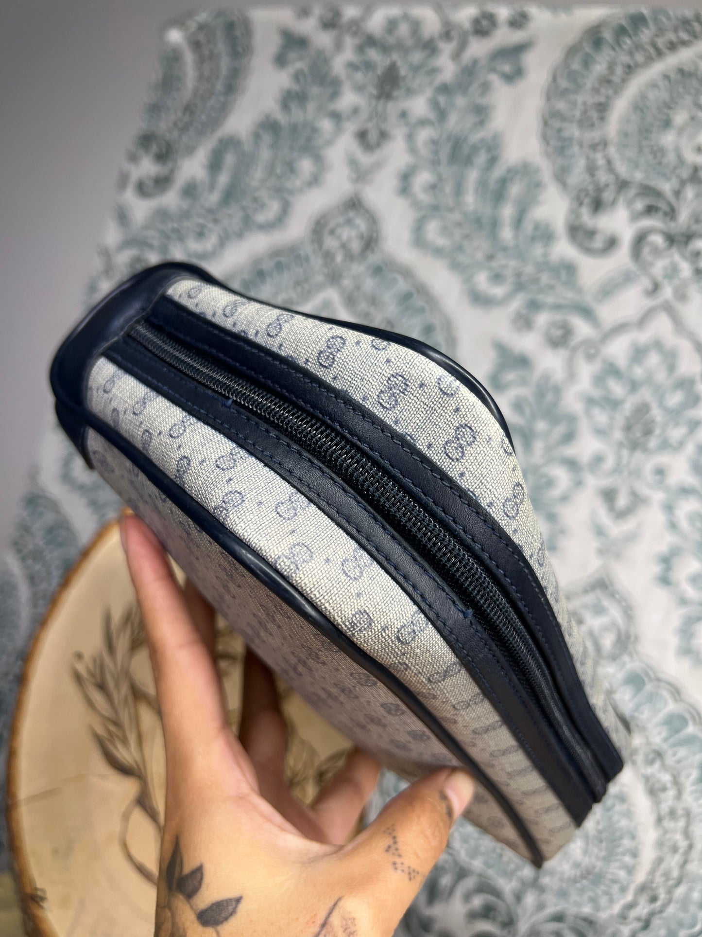 Micro Gucci Navy Vintage Clutch