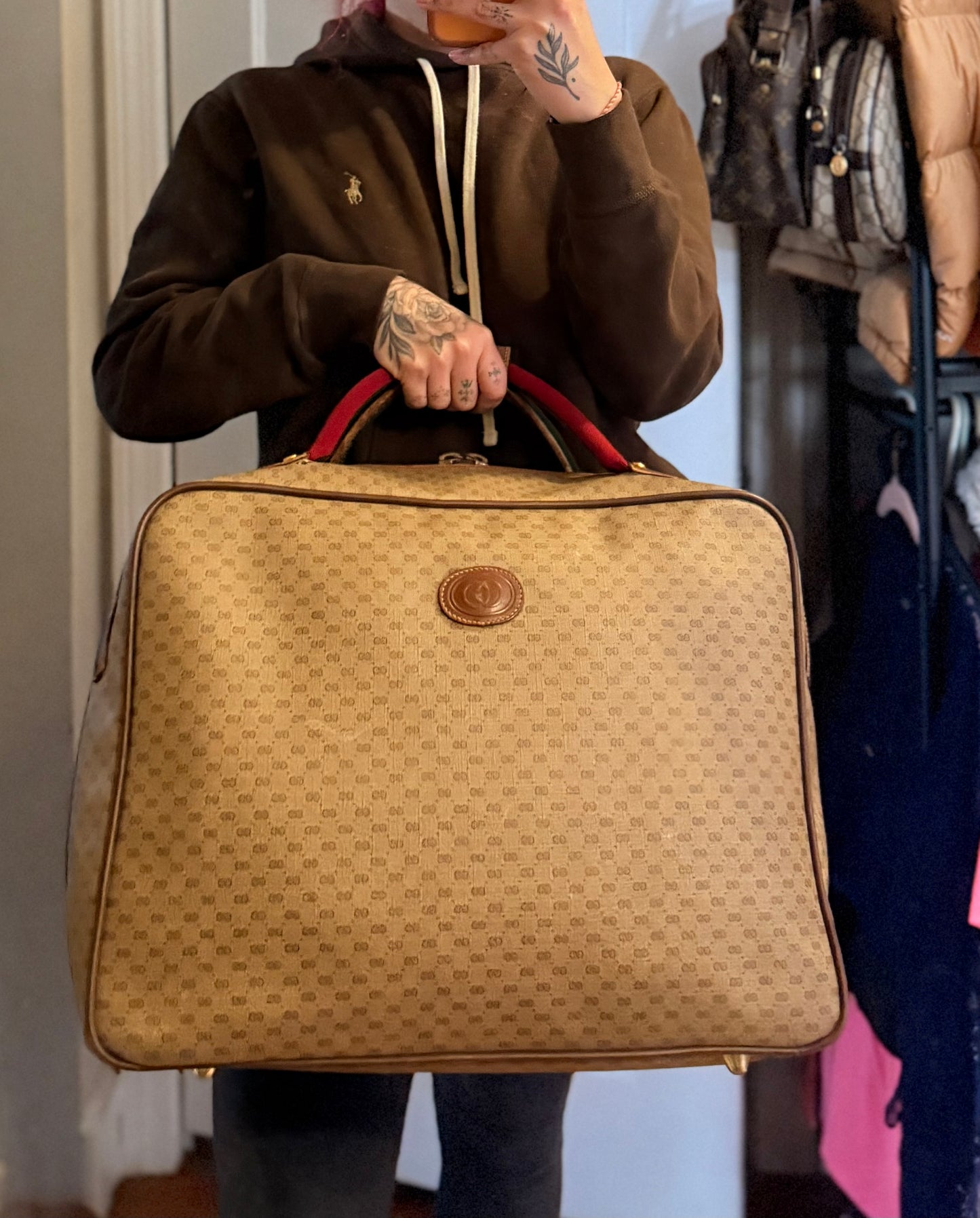 Micro Gucci Sherry Line Luggage Bag