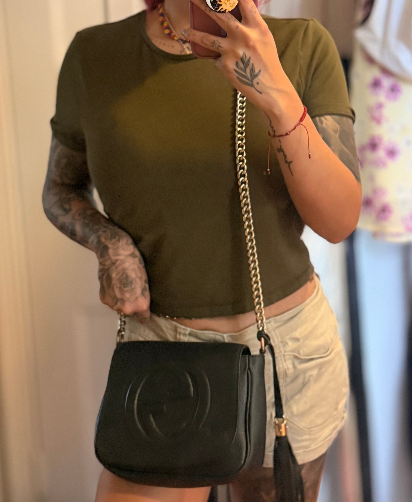 Louis Vuitton Gucci Black Soho Small Flap Crossbody