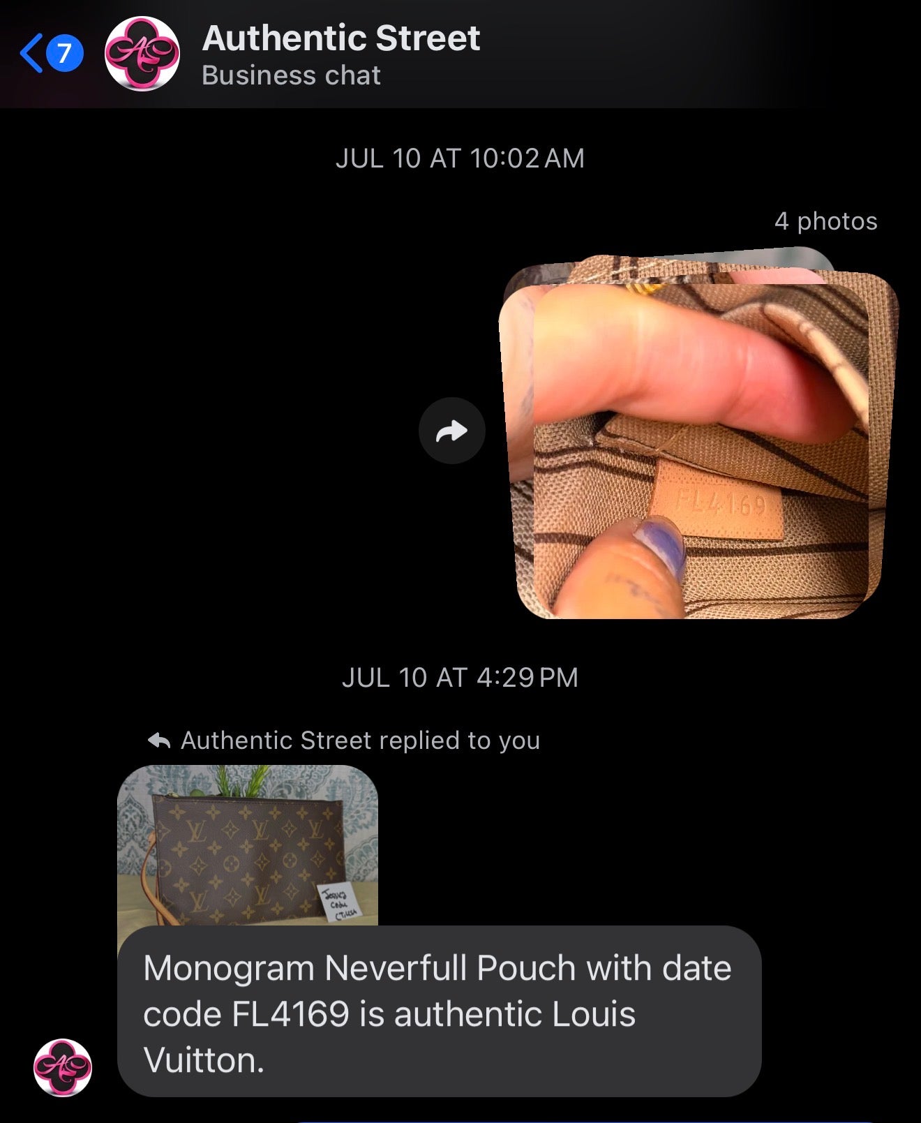 Louis Vuitton Neverfull Pouch Monogram