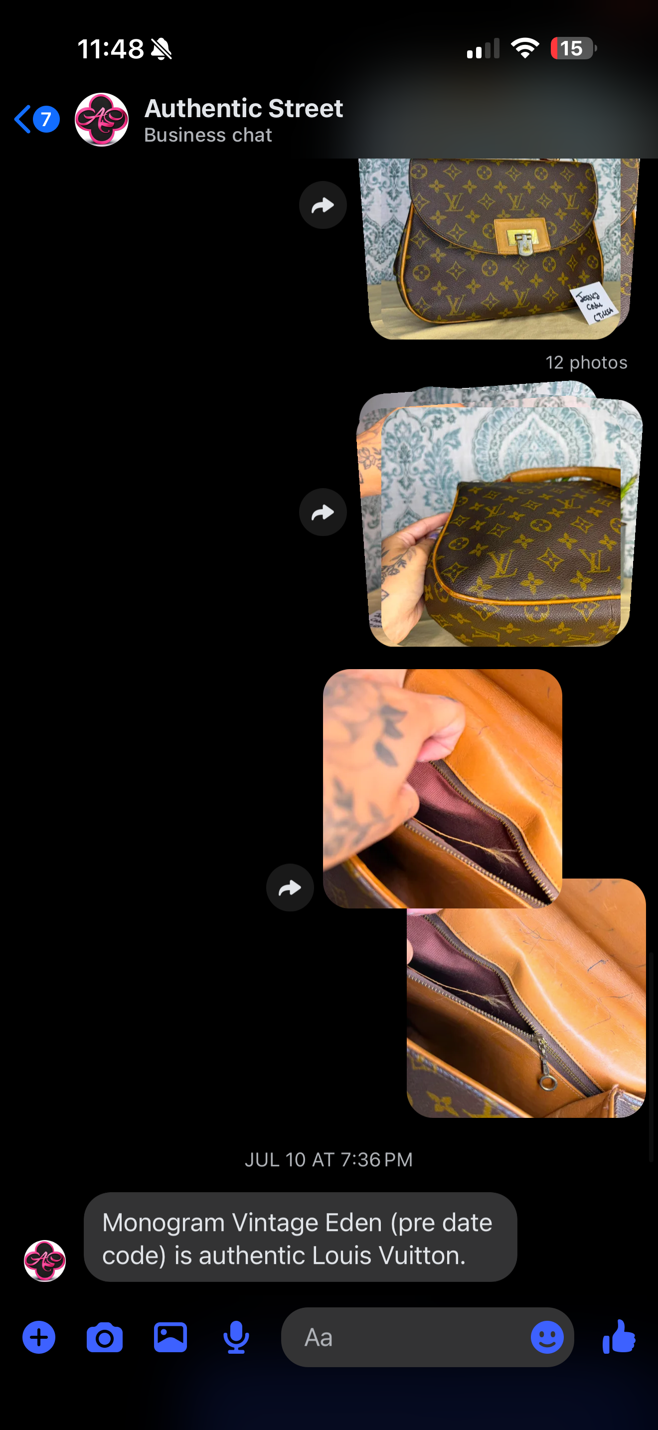 Louis Vuitton Saks Fifth Ave Handbag (damaged)