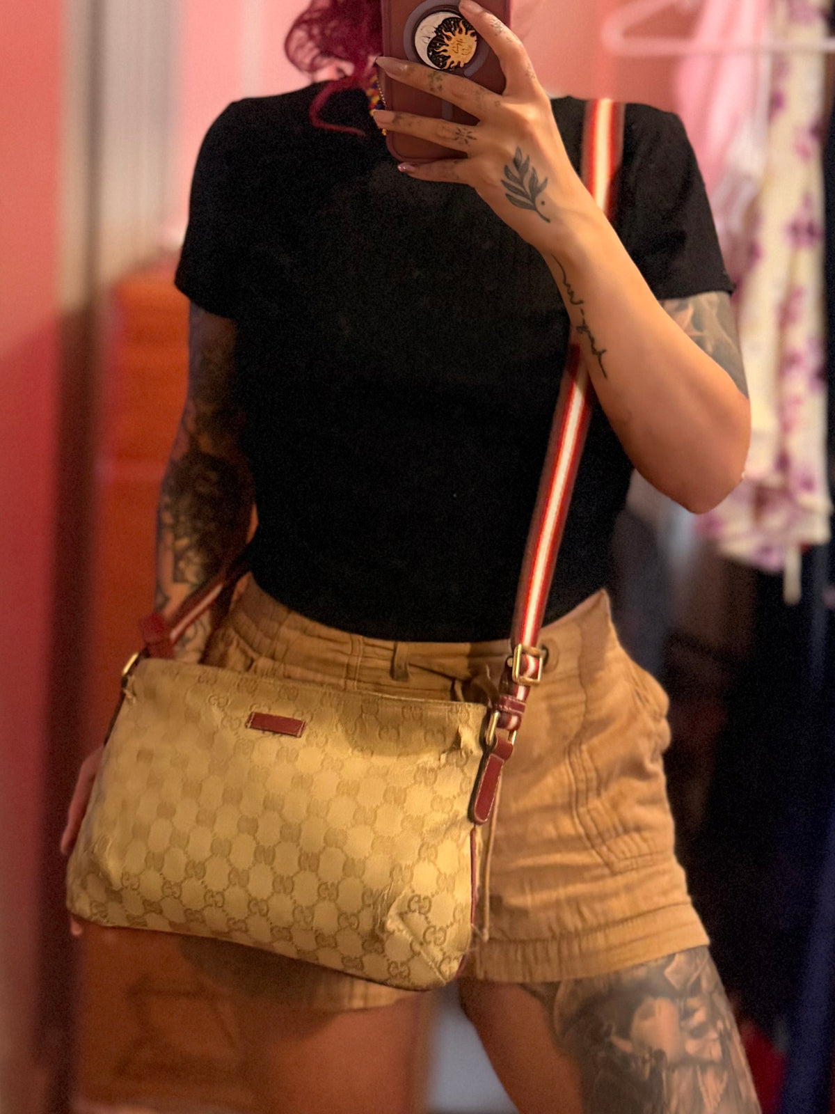 Gucci GG Small Messenger Bag Red/Pink