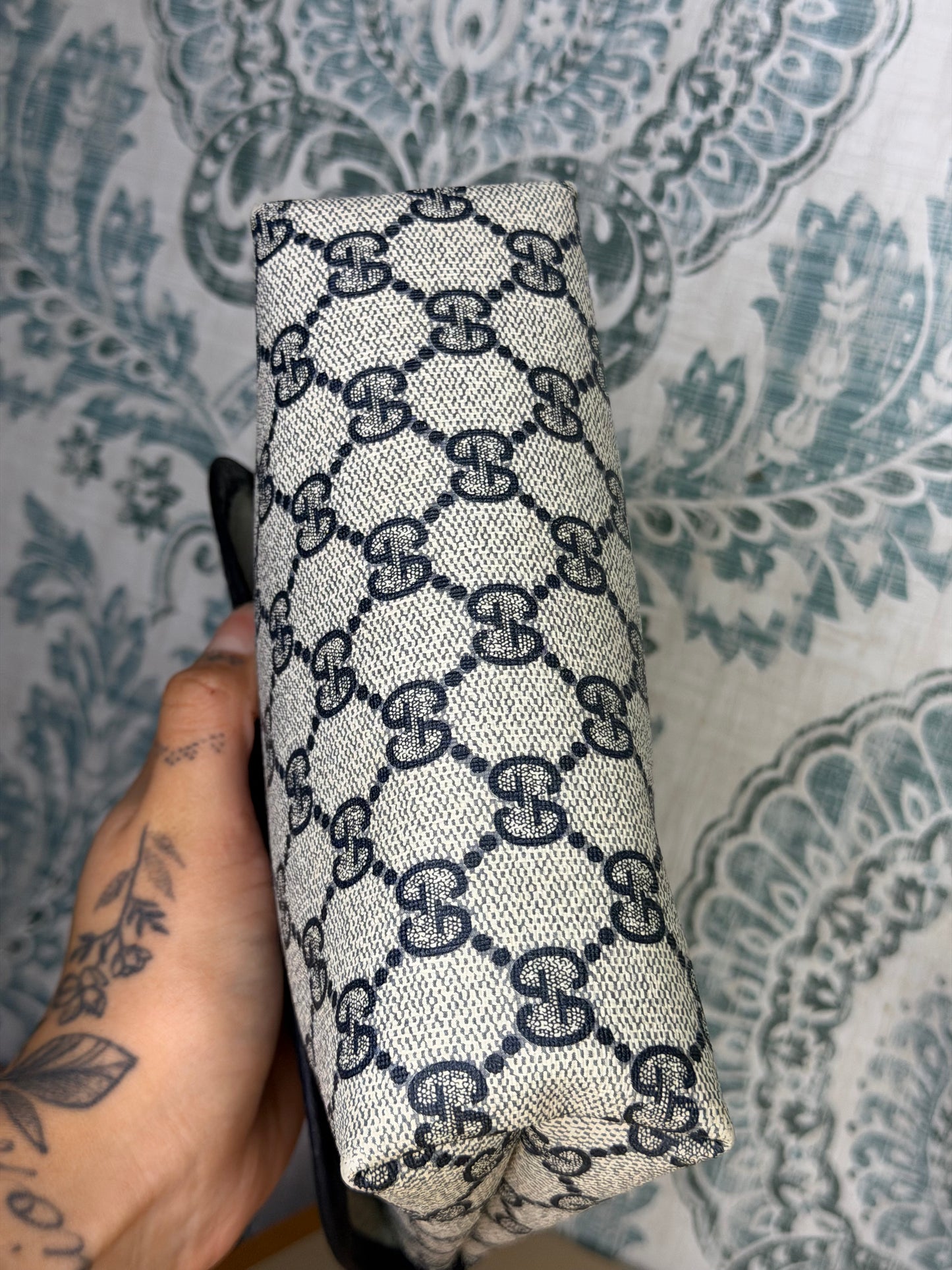 Gucci Supreme Navy Clutch