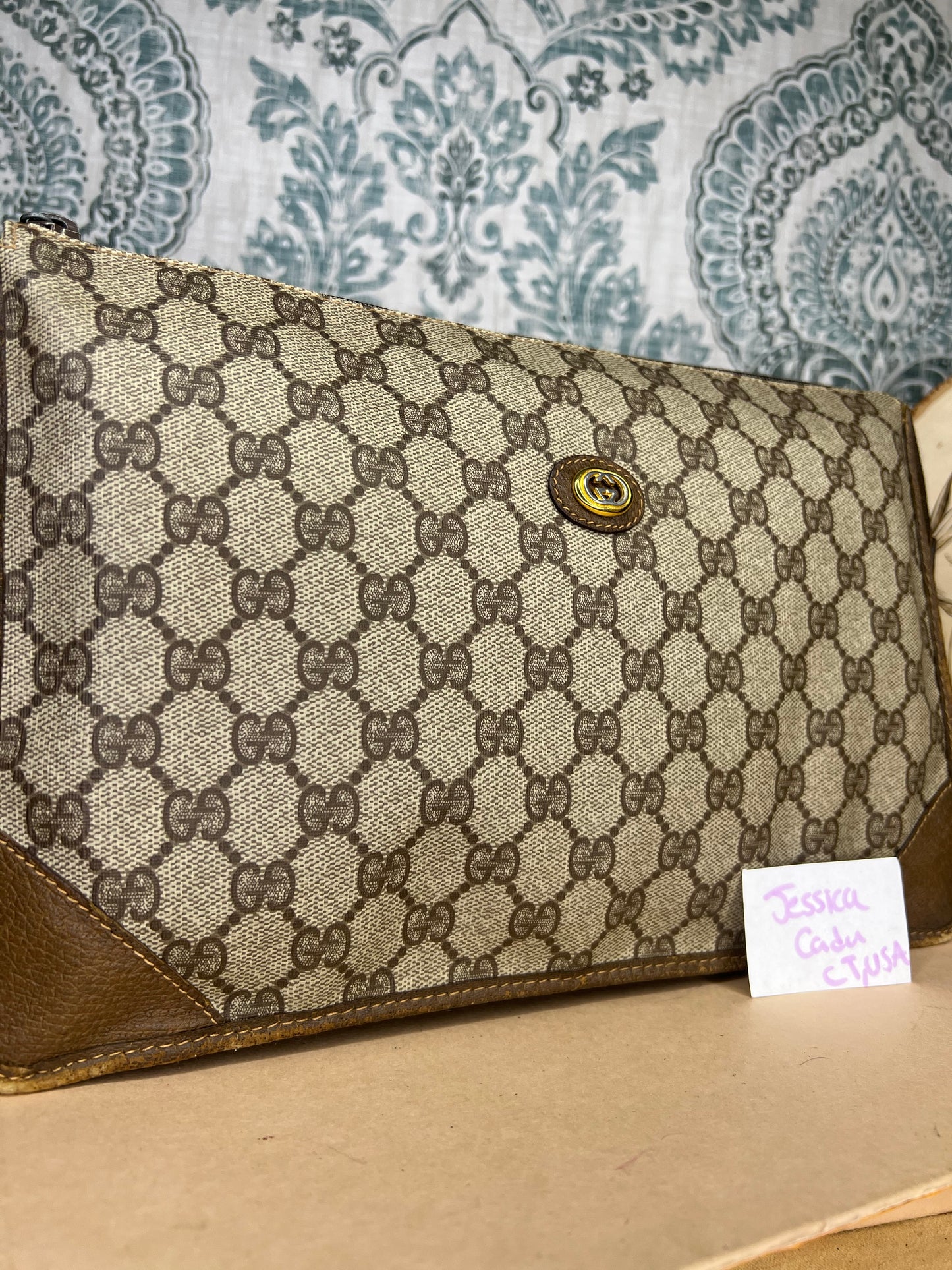 Gucci Brown Vintage Clutch