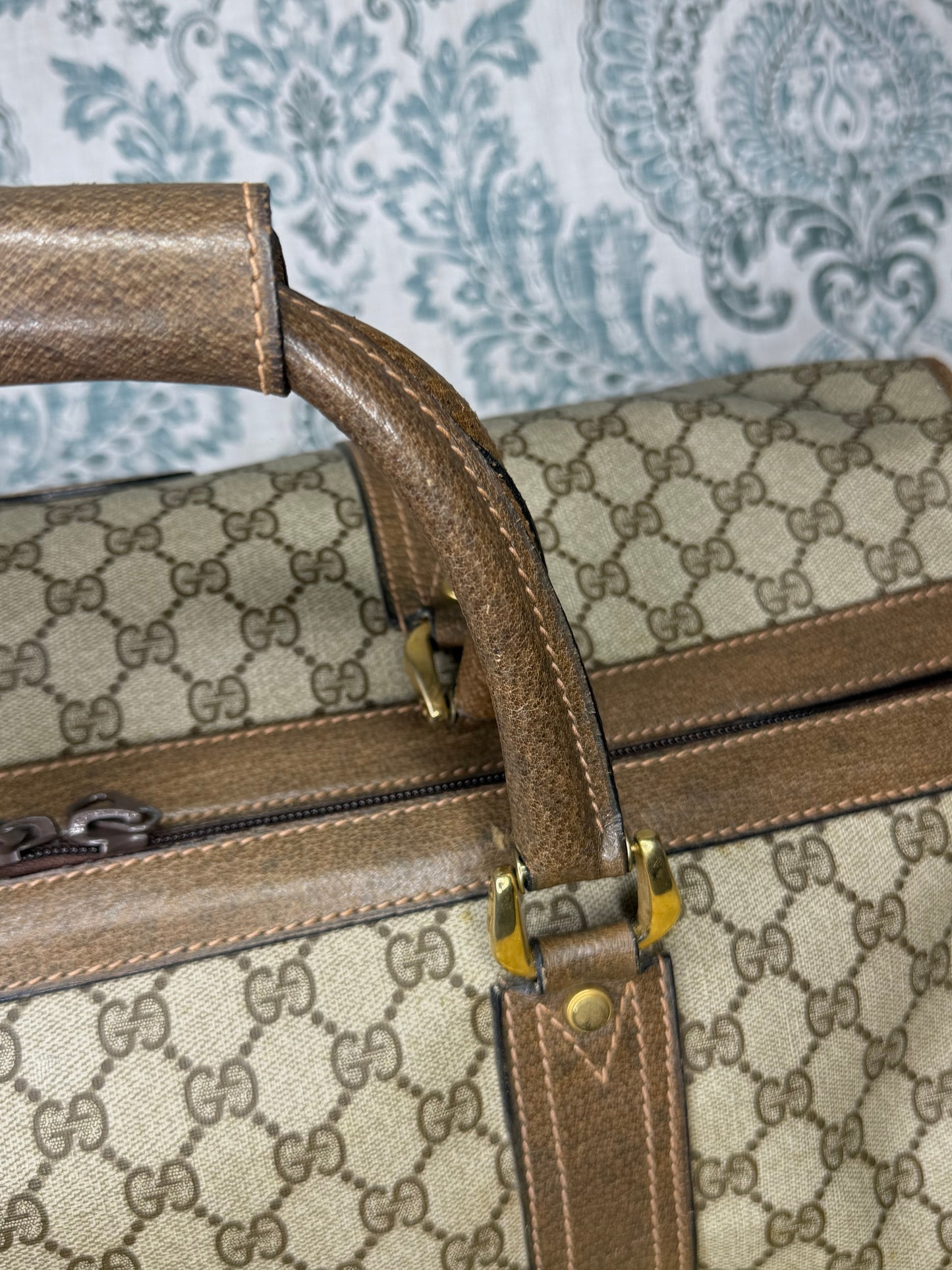 Gucci Vintage Supreme Duffle Bag with Shoulder Strap