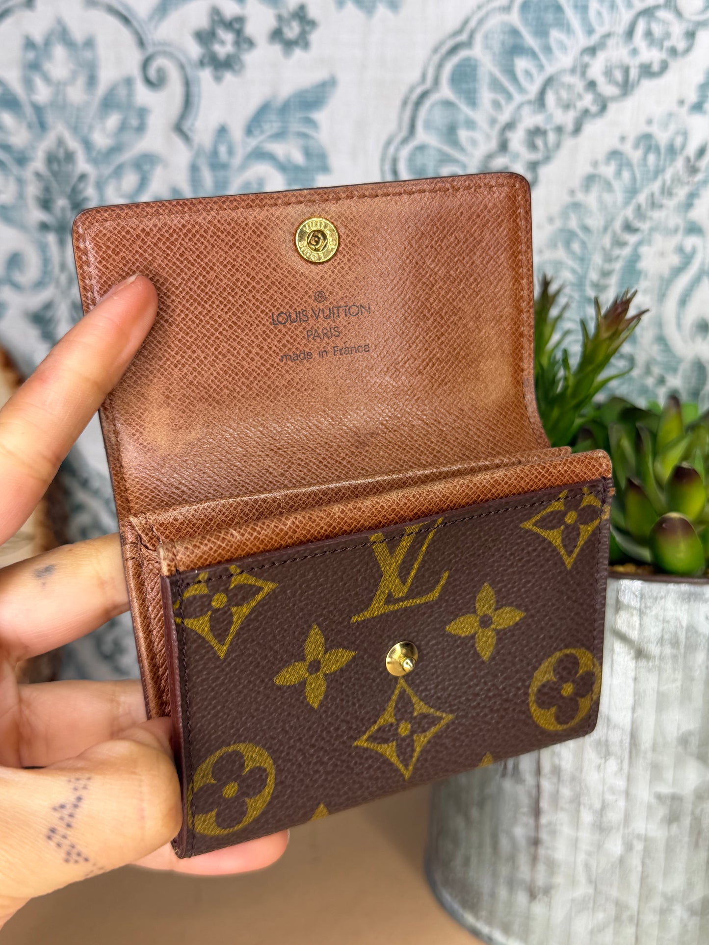 Louis Vuitton Porte Monnaie Plat Monogram Card Case #3