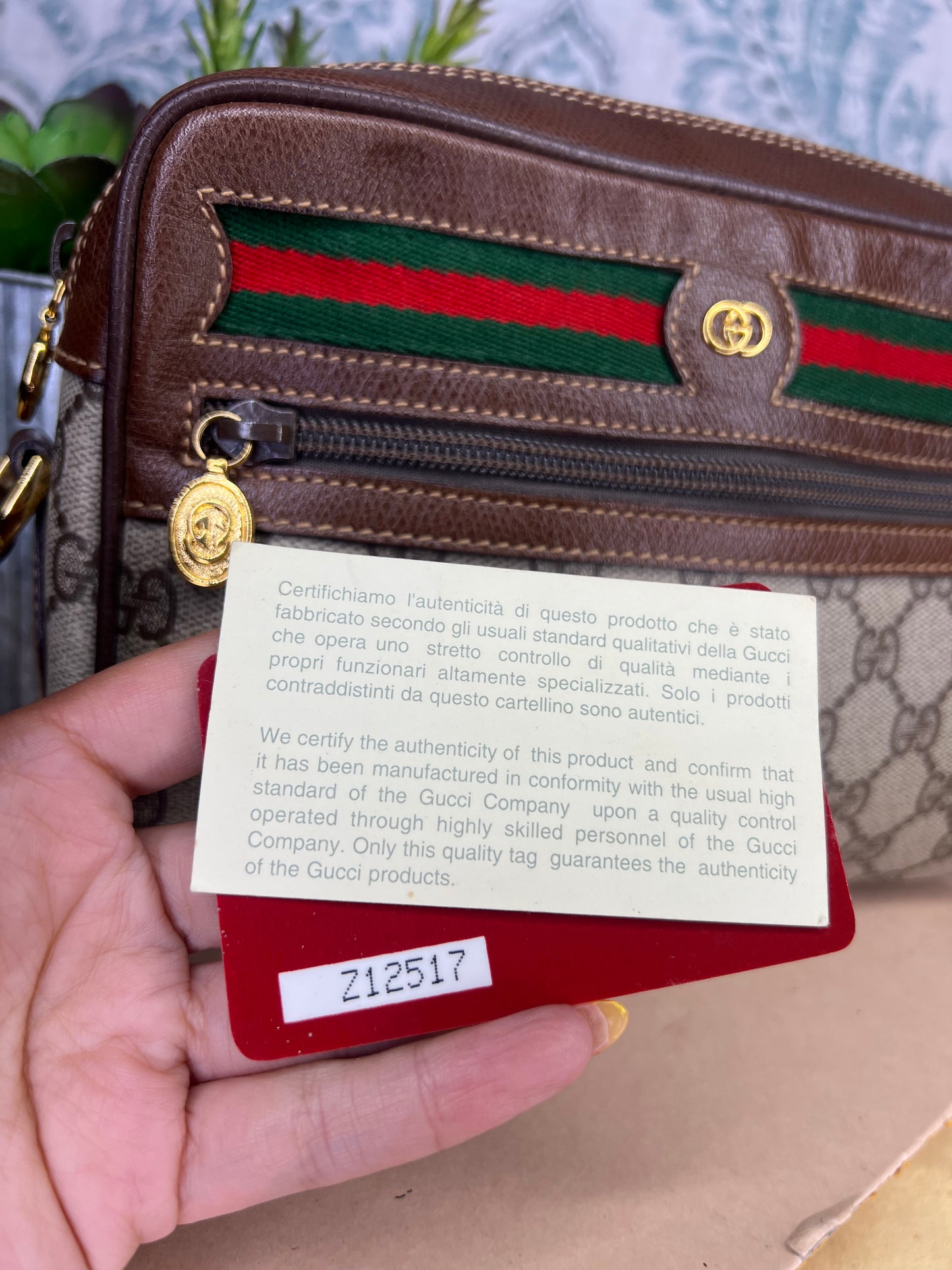 GG Vintage Supreme Sherry Line Crossbody