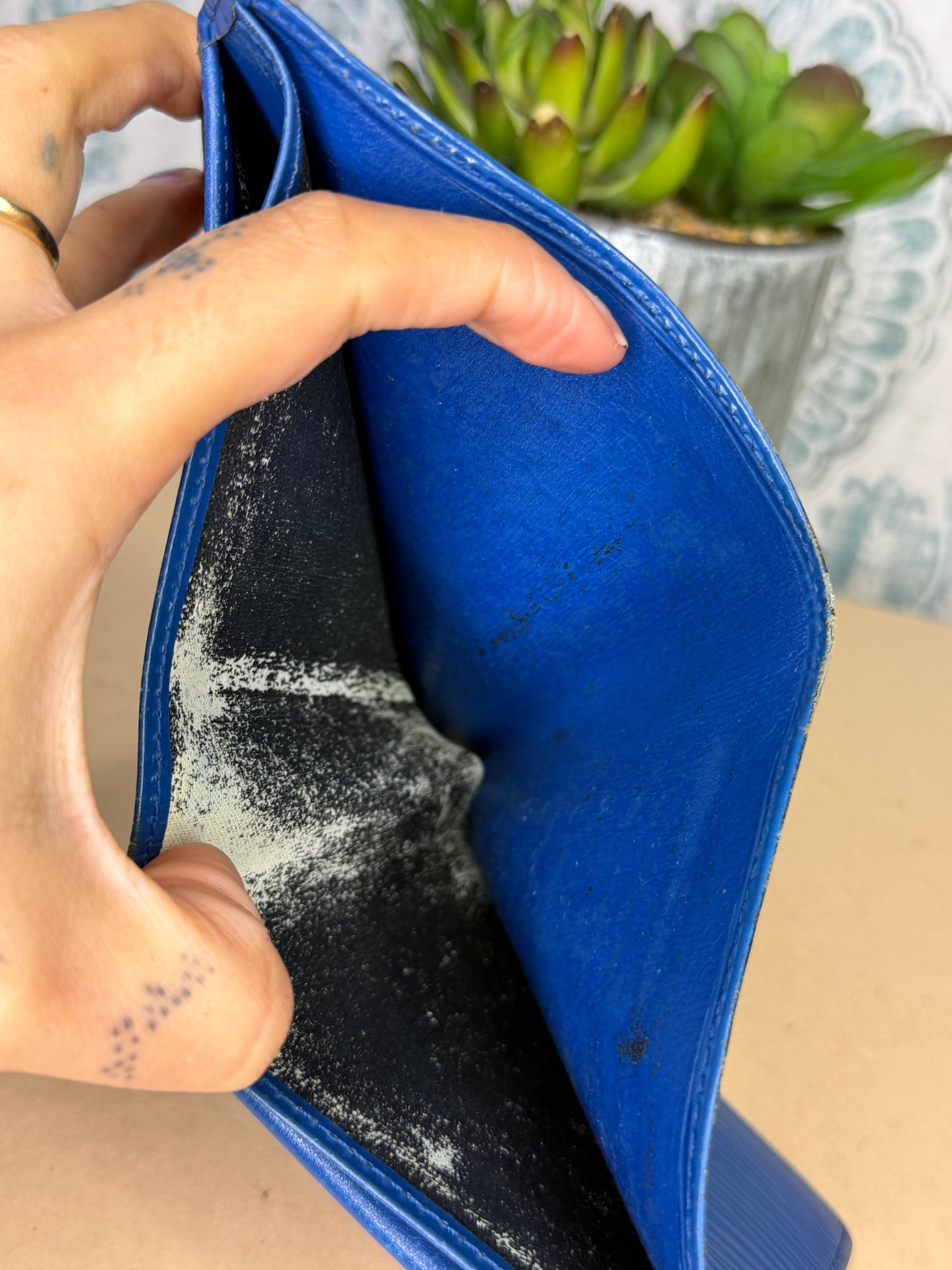 Louis Vuitton Epi Bifold Blue