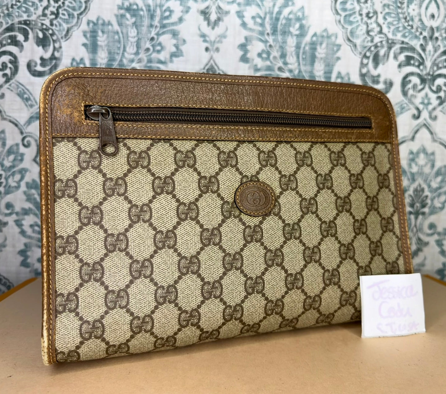 Gucci Supreme Brown Clutch