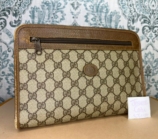 Gucci Supreme Brown Clutch