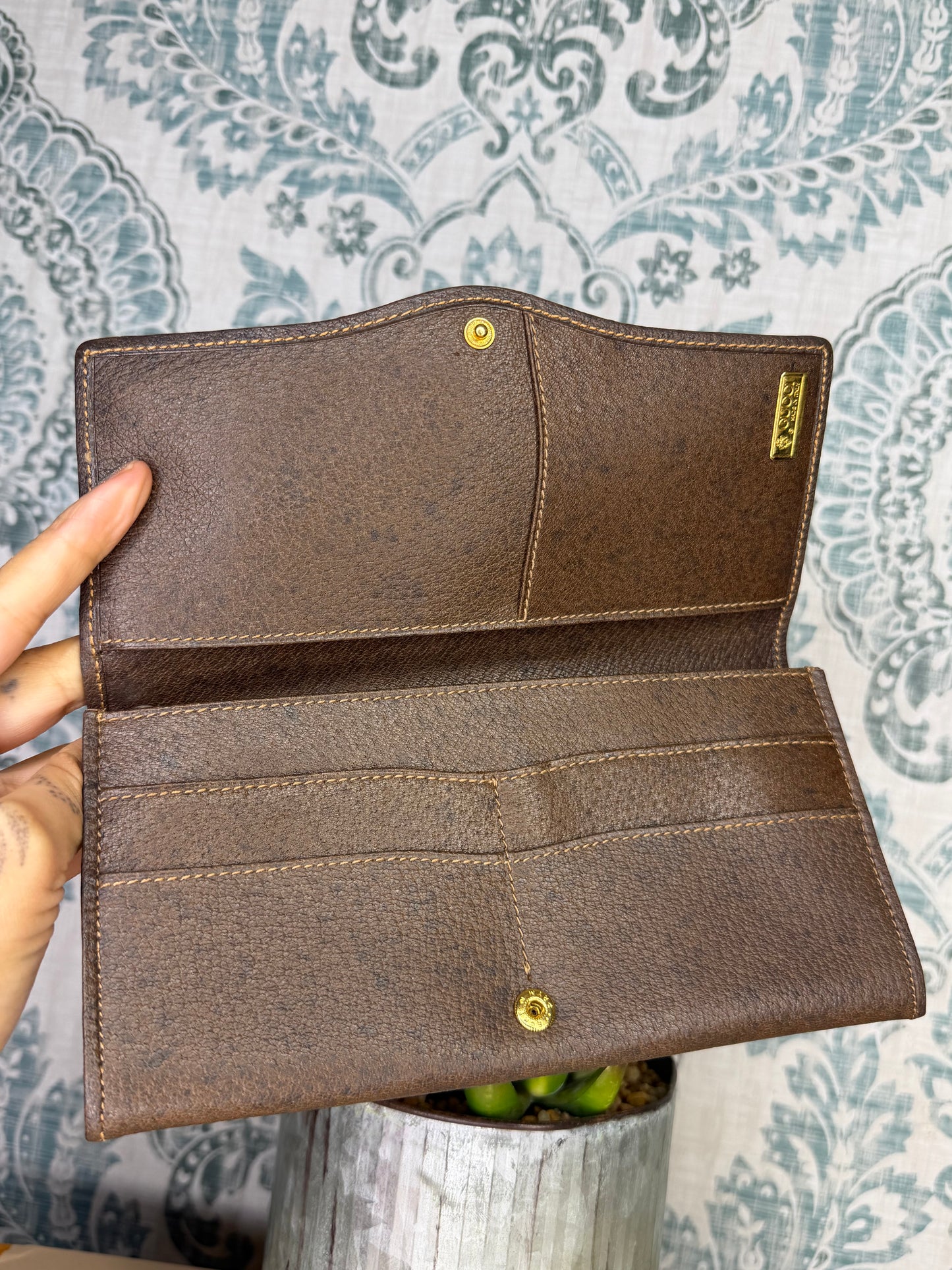 Gucci Canvas Vintage Supreme Long Wallet
