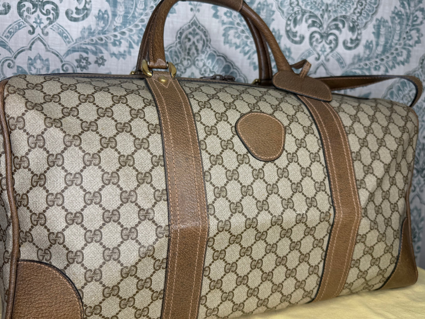 Gucci Vintage Supreme Duffle Bag with Shoulder Strap