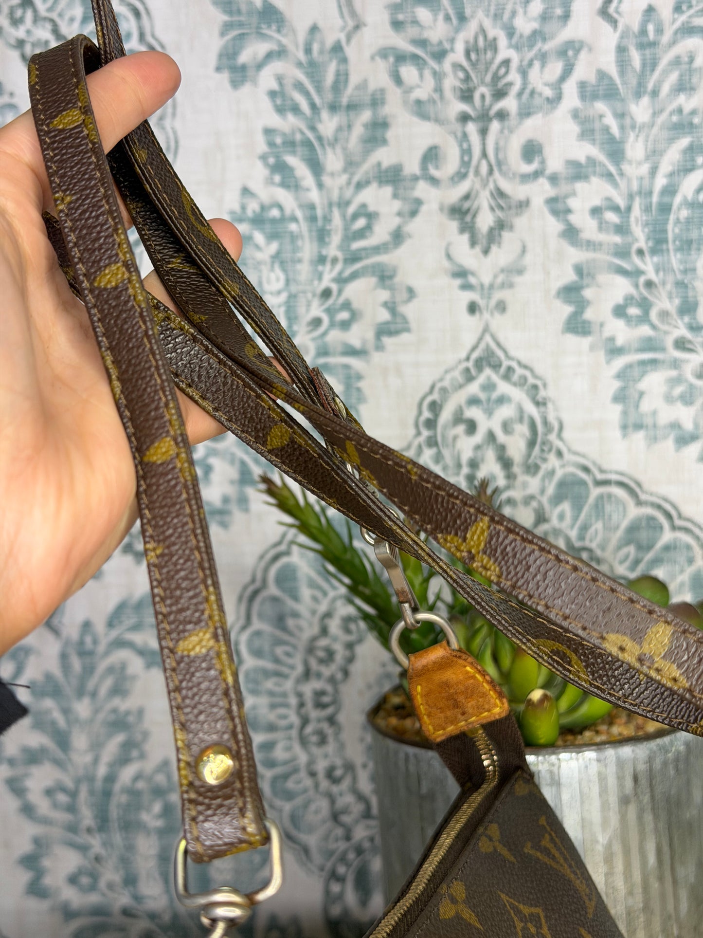 Louis Vuitton Pochette Accessories with Monogram Strap #1
