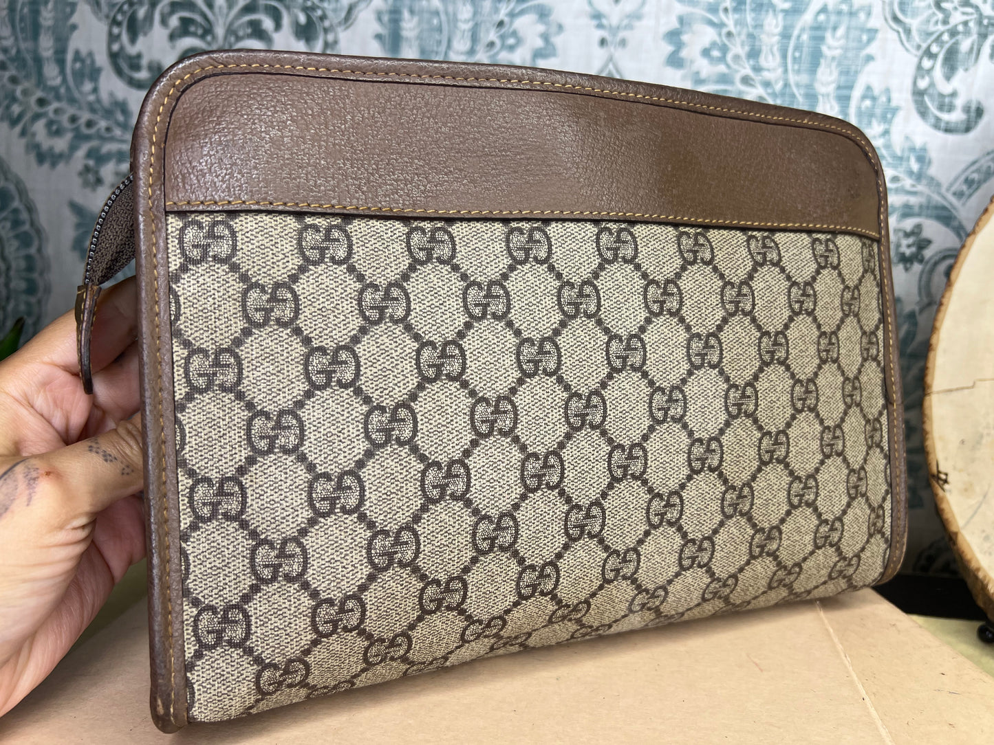 Gucci Vintage Brown Clutch