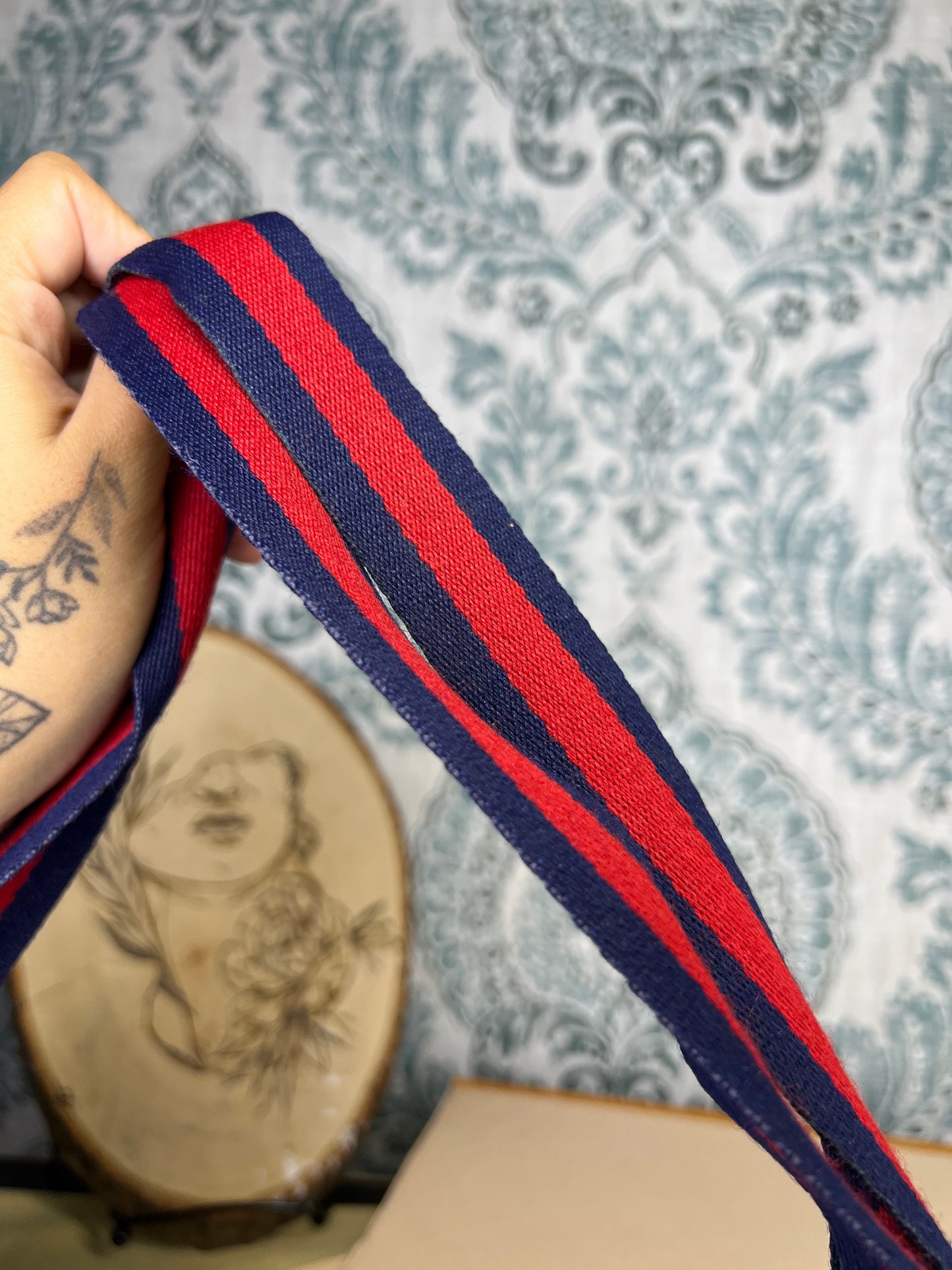 Navy Gucci Supreme Tote