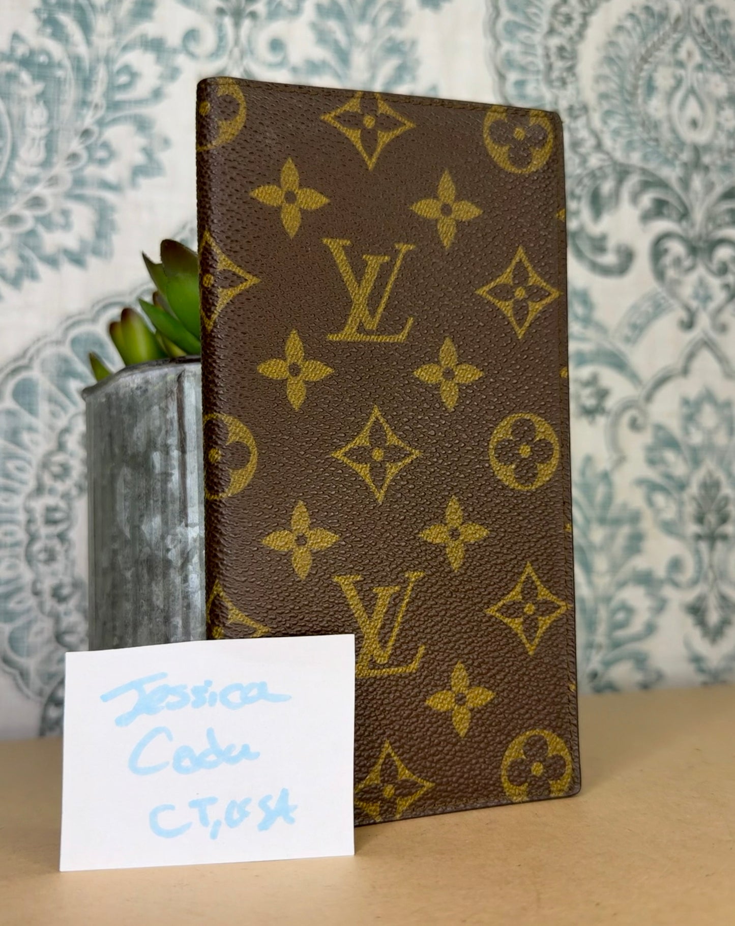 Louis Vuitton Monogram Checkbook Wallet/Cover