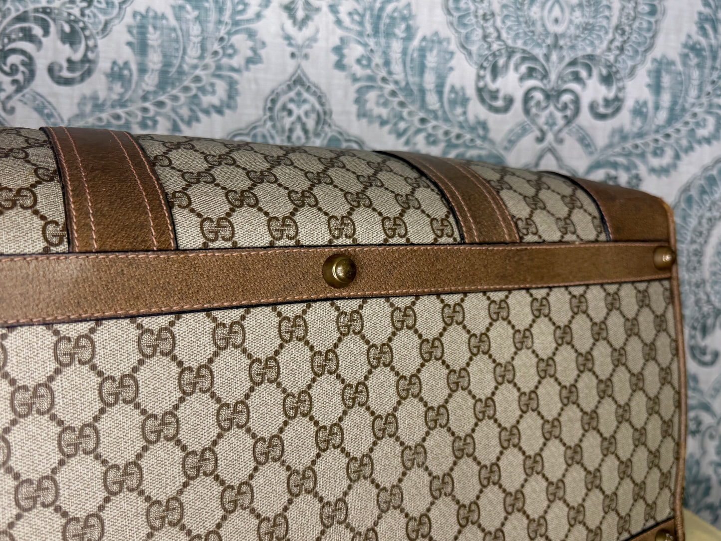 Gucci Vintage Supreme Duffle Bag with Shoulder Strap