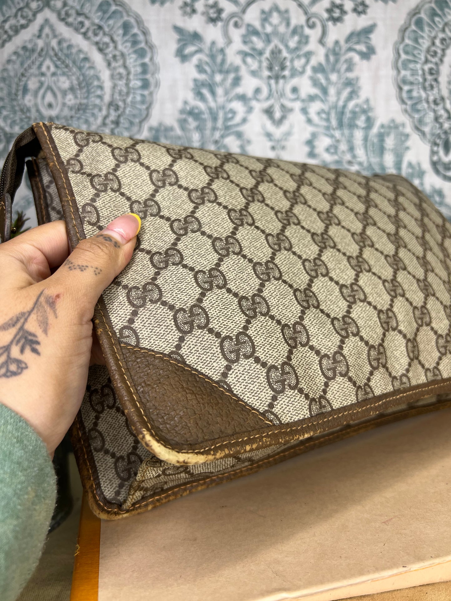 Gucci Brown Vintage Clutch
