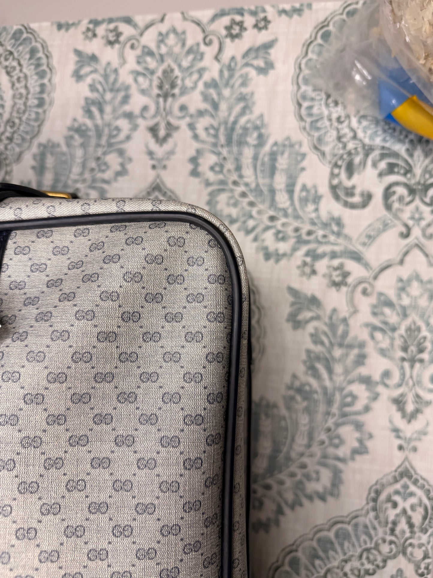 Gucci Navy Sherry Line Soft Suitcase