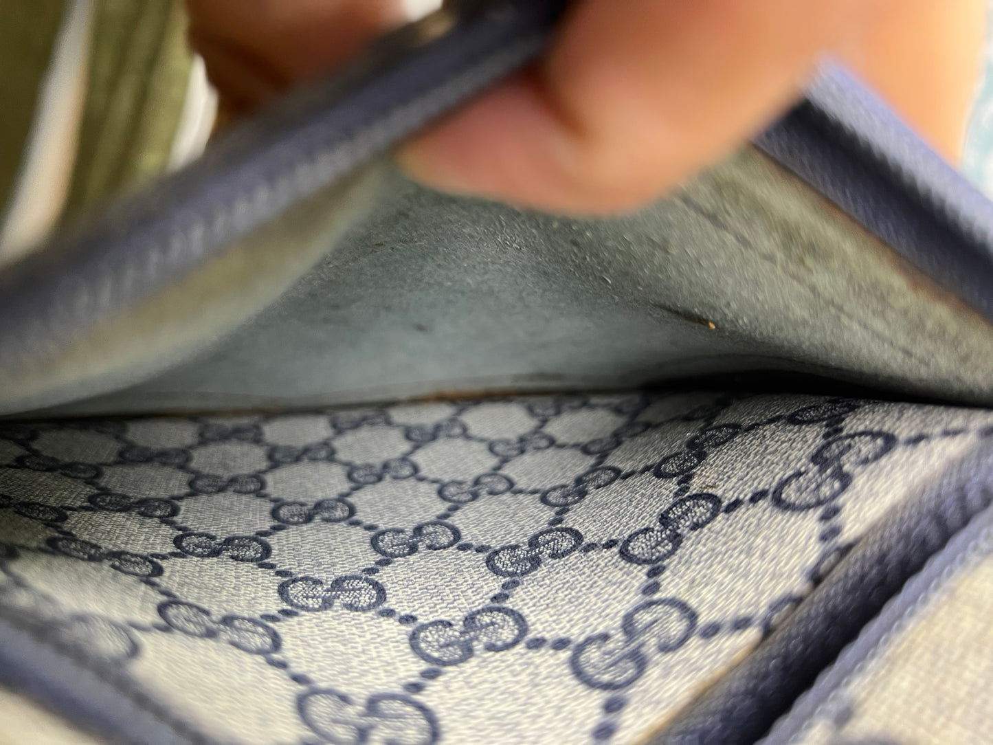 Navy Gucci Supreme Tote
